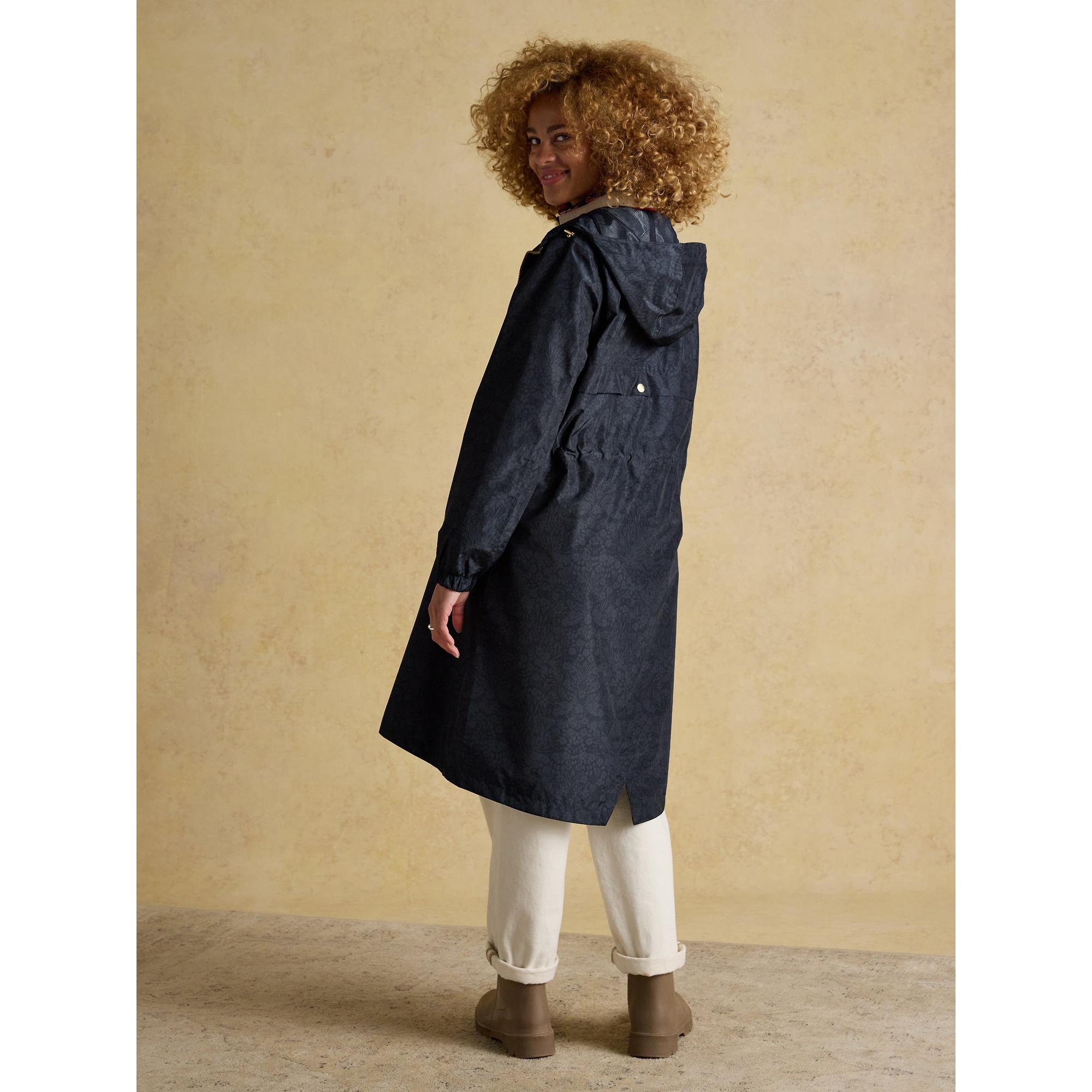 Product image 3 of 12 of Joules Women's Holkham Waterproof Packable Raincoat - Navy Floral Tonal