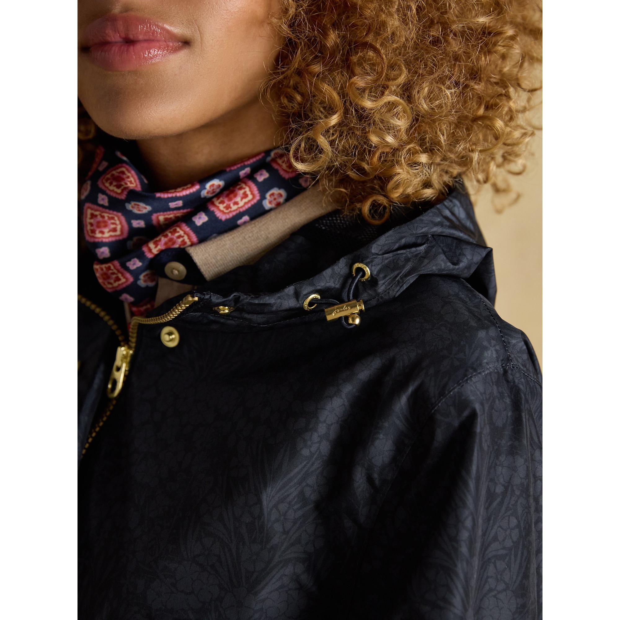 Product image 5 of 12 of Joules Women's Holkham Waterproof Packable Raincoat - Navy Floral Tonal