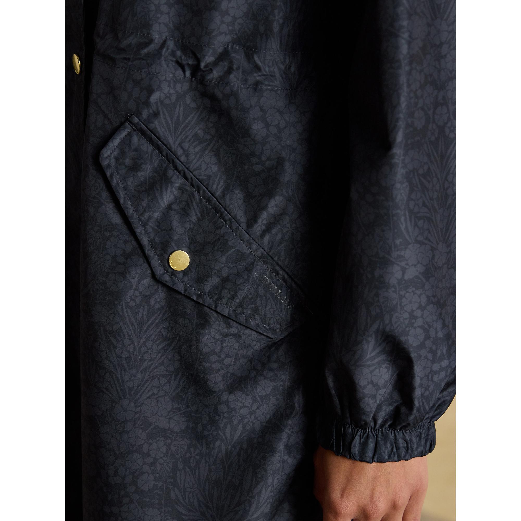 Product image 7 of 12 of Joules Women's Holkham Waterproof Packable Raincoat - Navy Floral Tonal