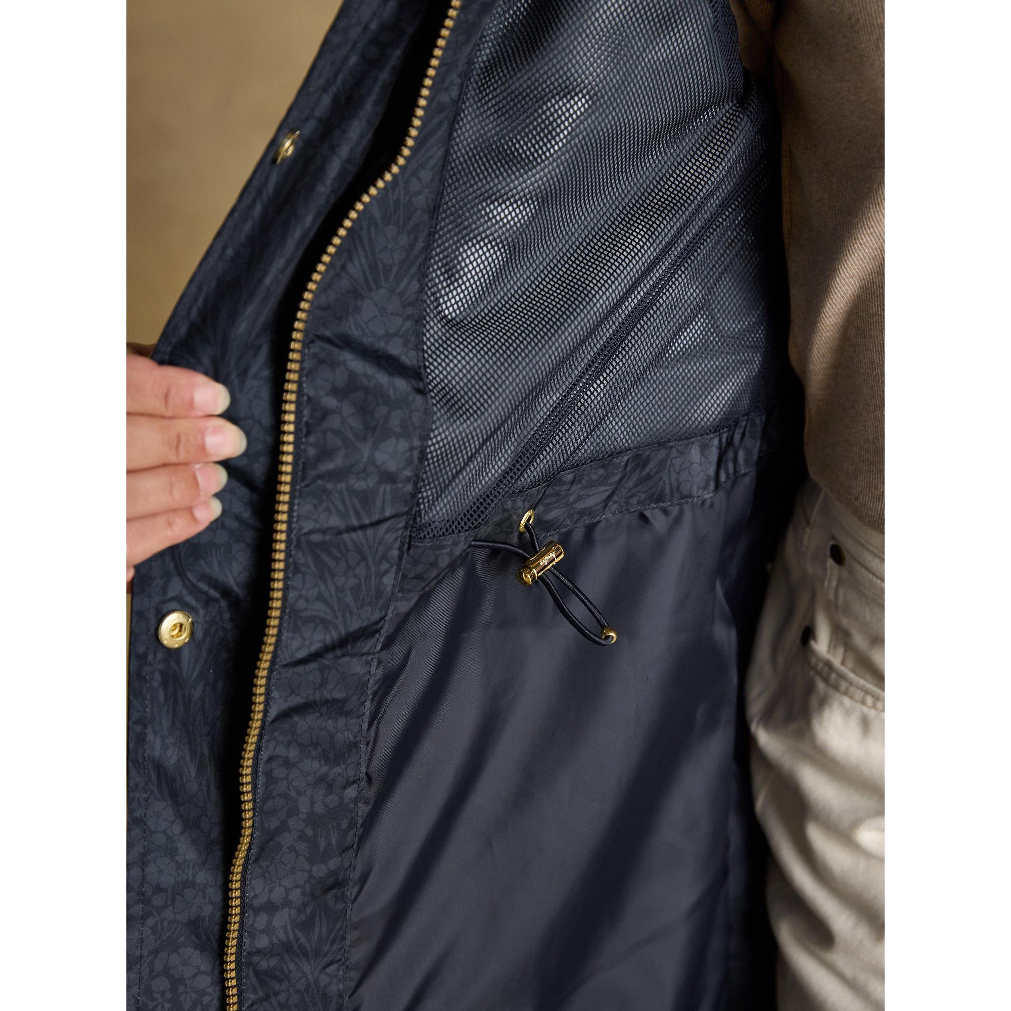 Product image 12 of 12 of Joules Women's Holkham Waterproof Packable Raincoat - Navy Floral Tonal