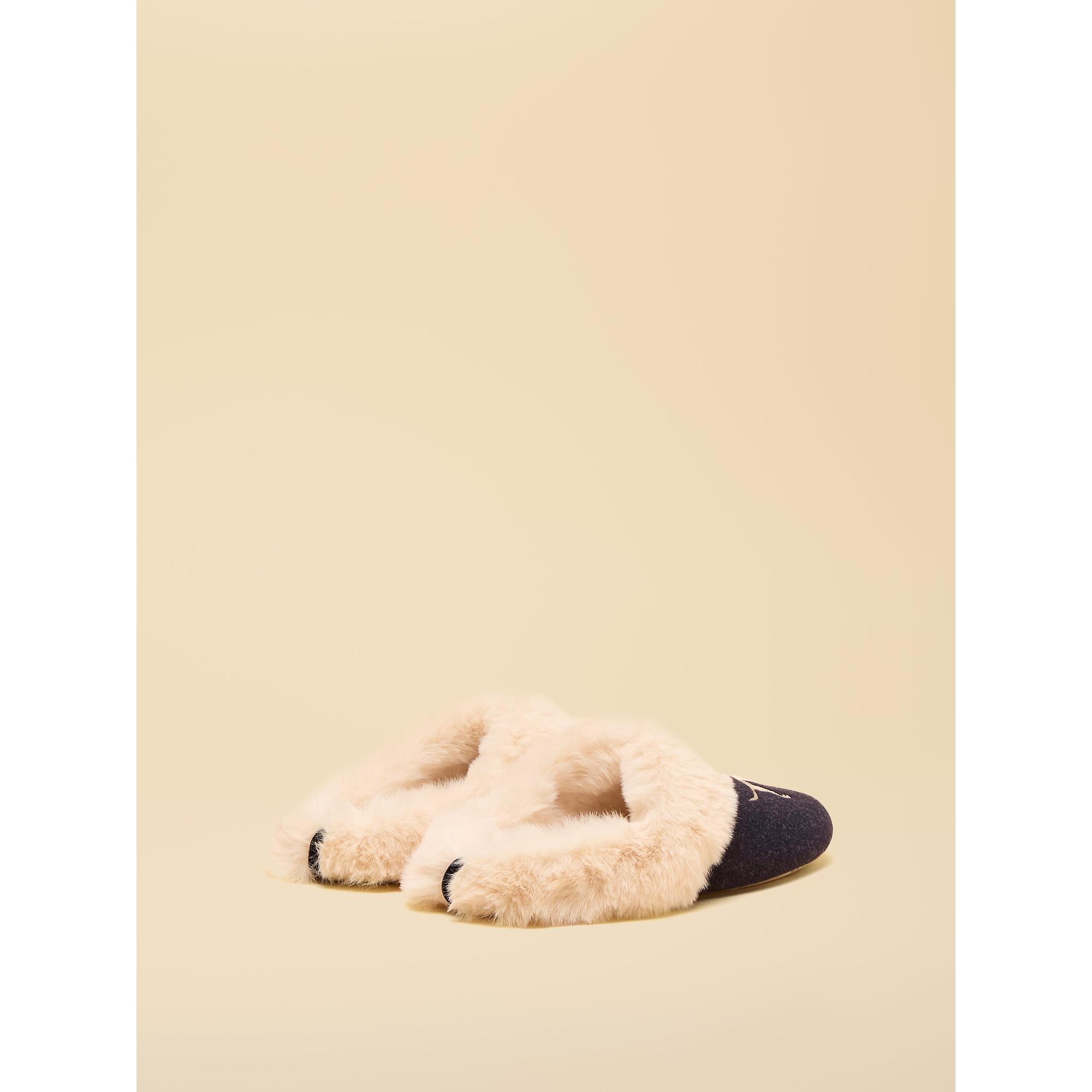 Product image 3 of 5 of Joules Women's Slippet Luxe Embroidered Slippers - Navy Labrador