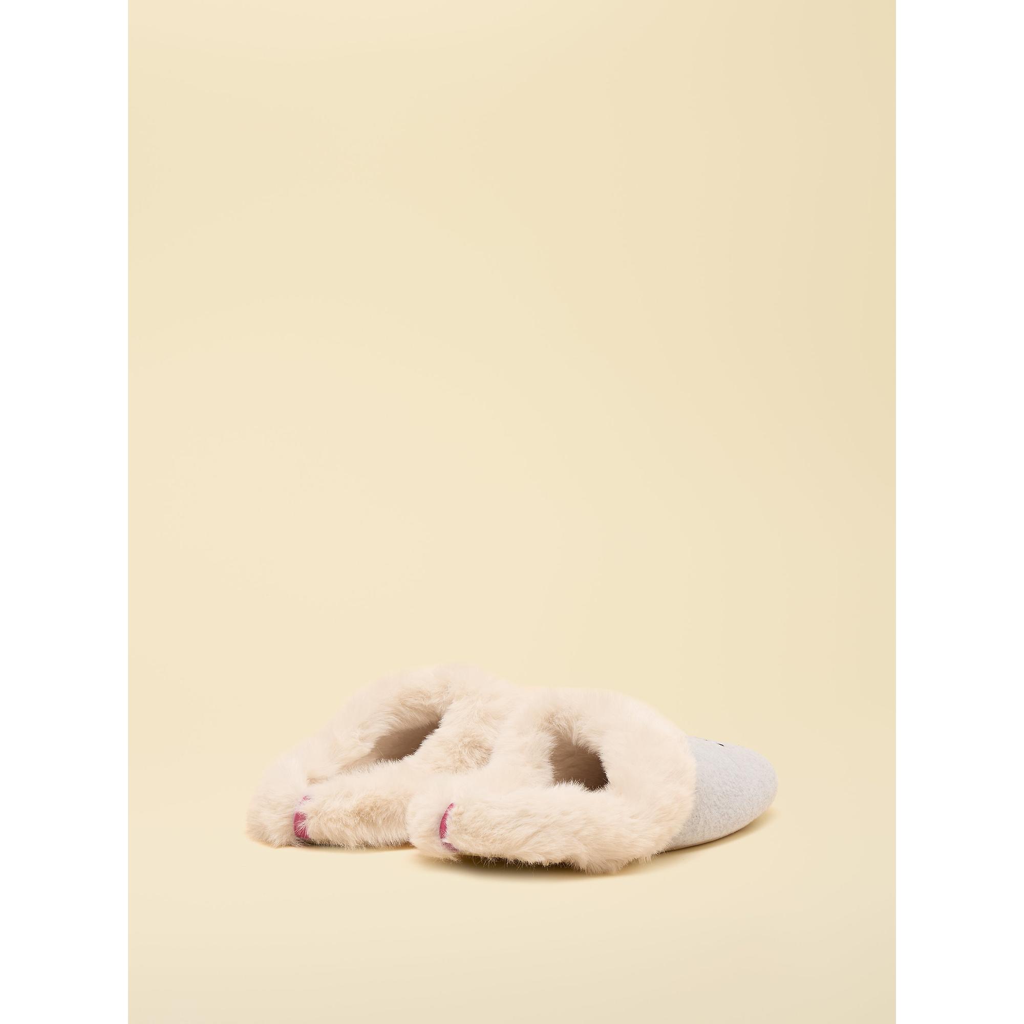 Product image 3 of 5 of Joules Women's Slippet Luxe Embroidered Slippers - Grey Party Dogs
