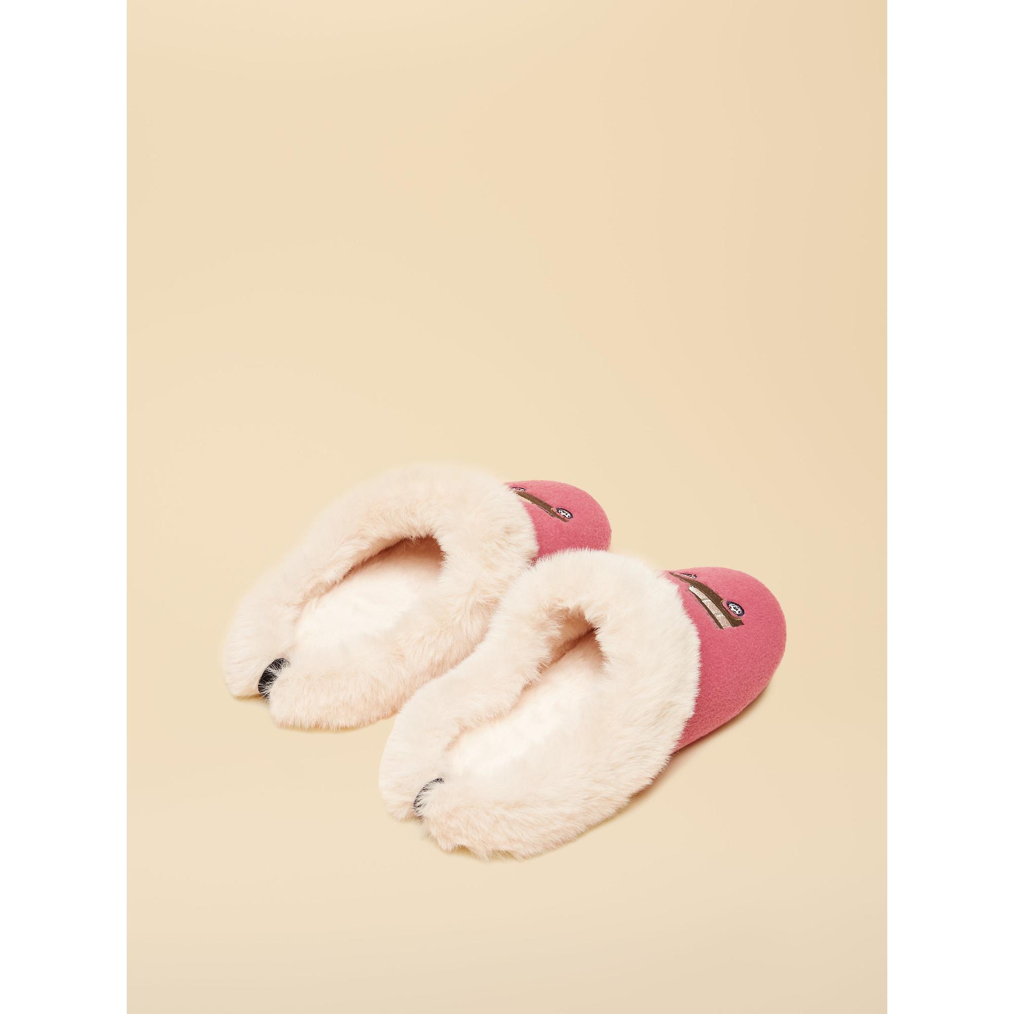 Product image 2 of 6 of Joules Women's Slippet Luxe Embroidered Slippers - Pink/Cream 4x4