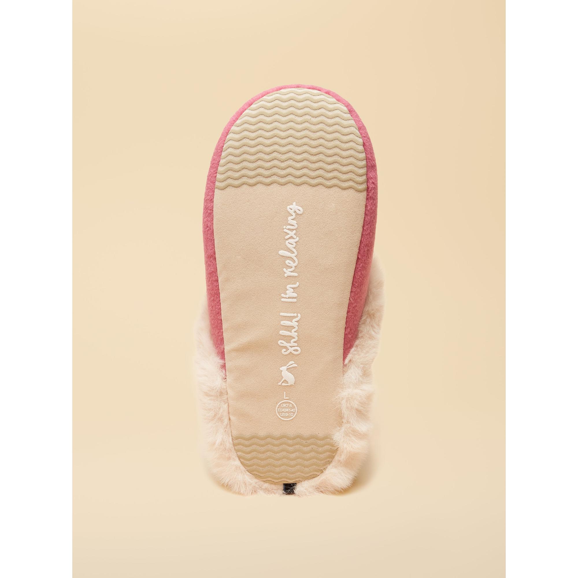 Product image 6 of 6 of Joules Women's Slippet Luxe Embroidered Slippers - Pink/Cream 4x4