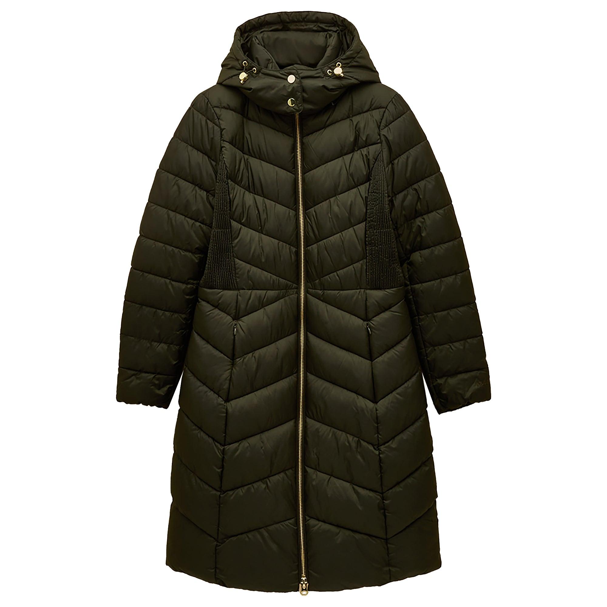 Product image 1 of 10 of Joules Women's Pembury Showerproof Longline Hooded Coat - Khaki Green