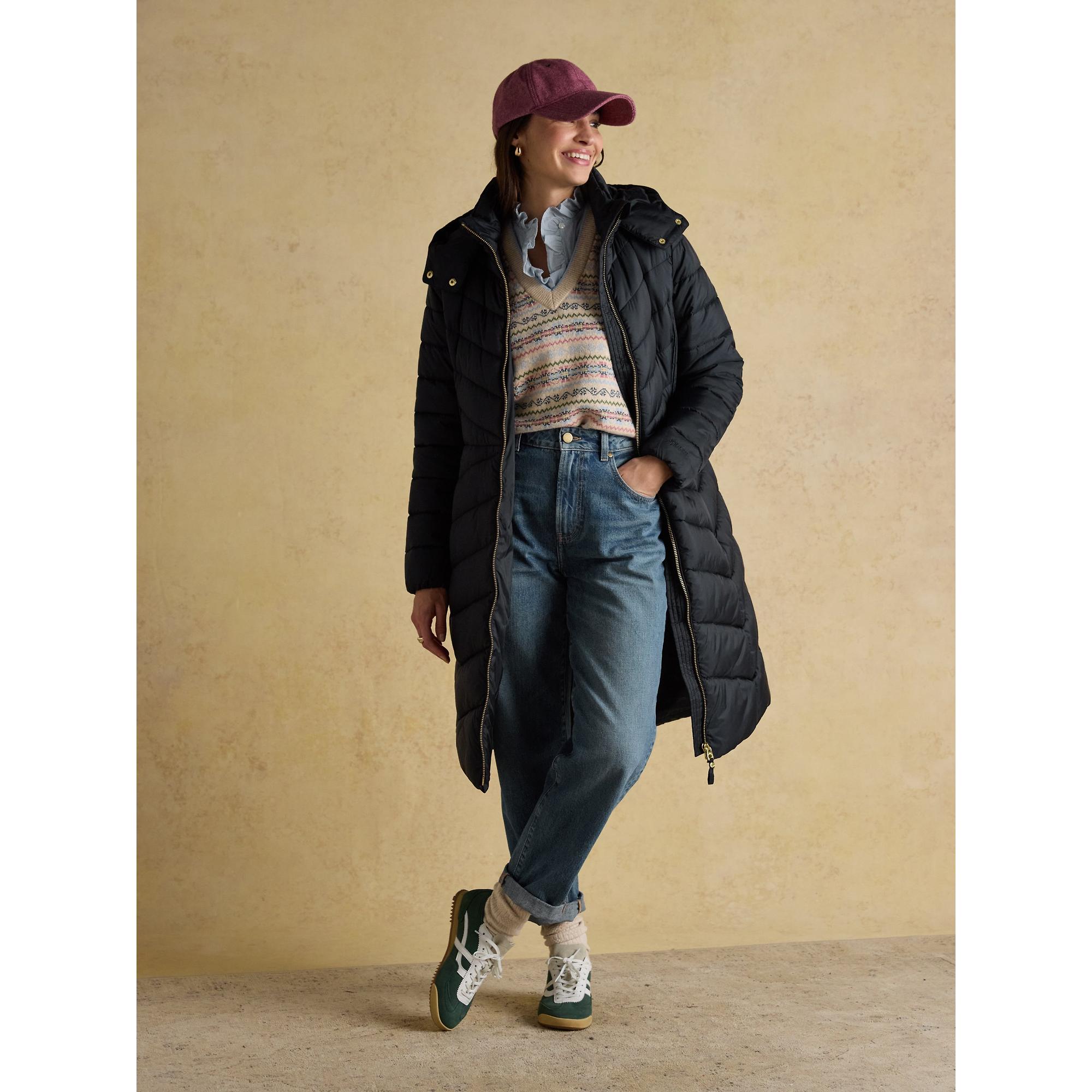 Product image 4 of 12 of Joules Women's Pembury Showerproof Longline Hooded Coat - Navy