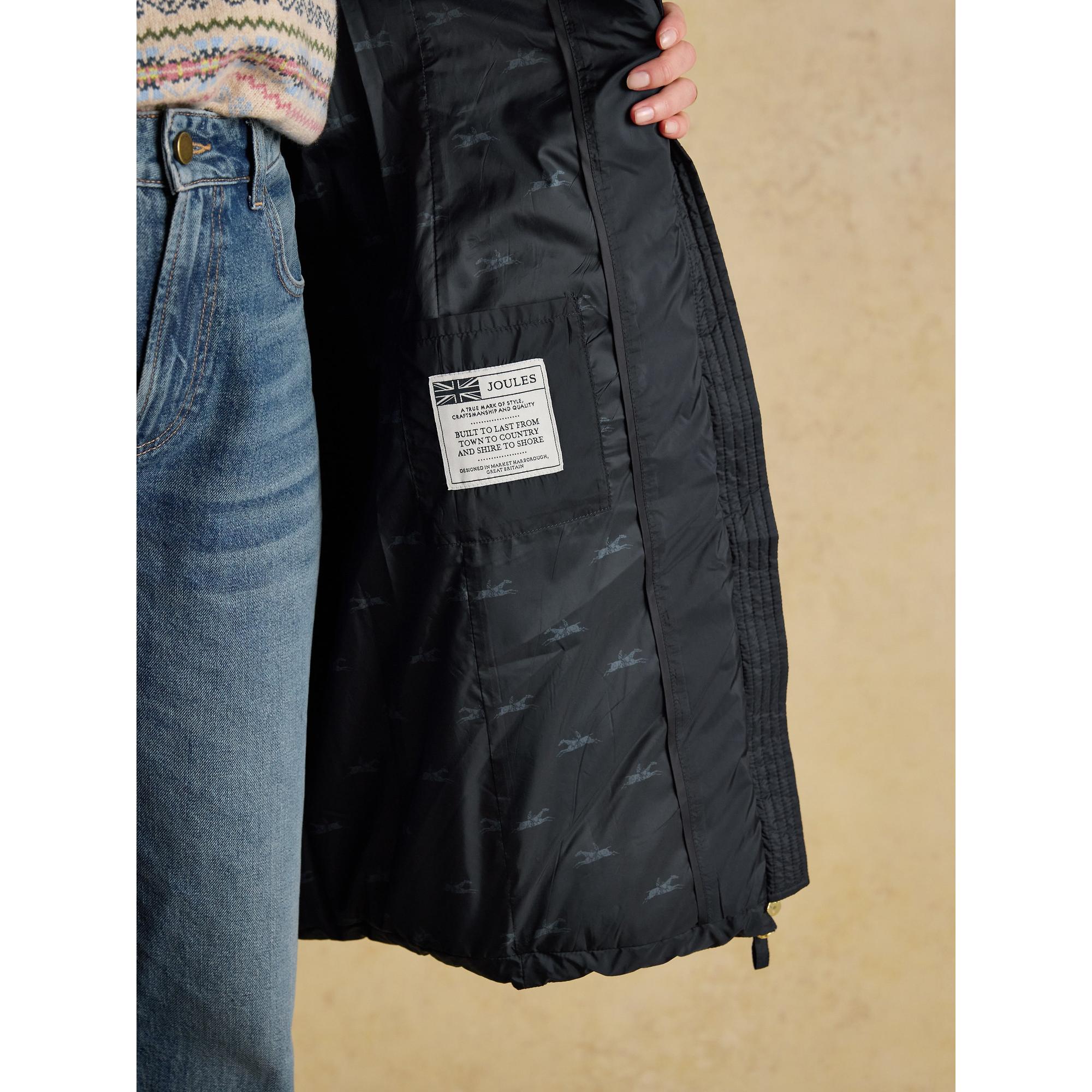 Product image 11 of 12 of Joules Women's Pembury Showerproof Longline Hooded Coat - Navy