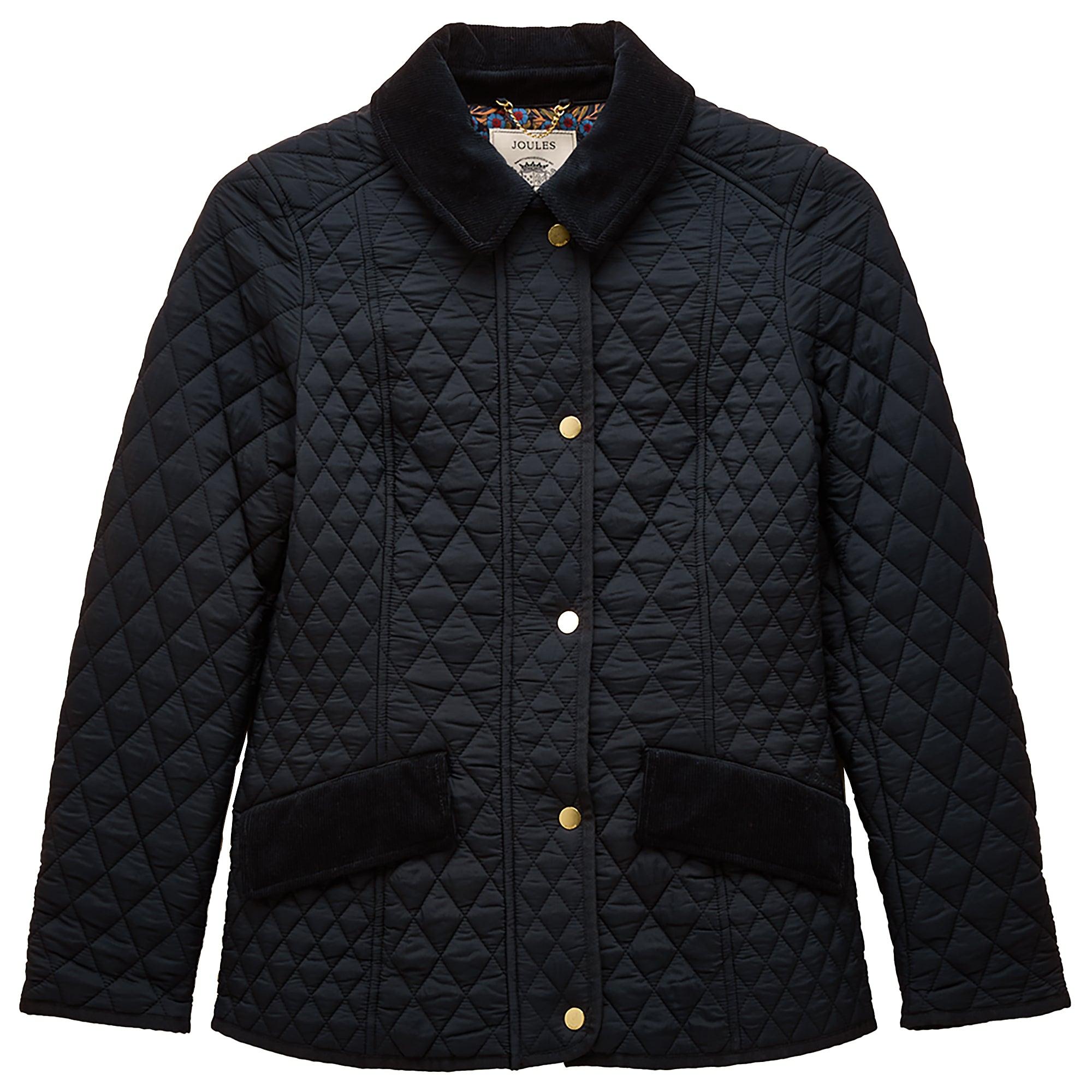 Product image 1 of 12 of Joules Women's Highclere Showerproof Diamond Quilted Jacket - Navy