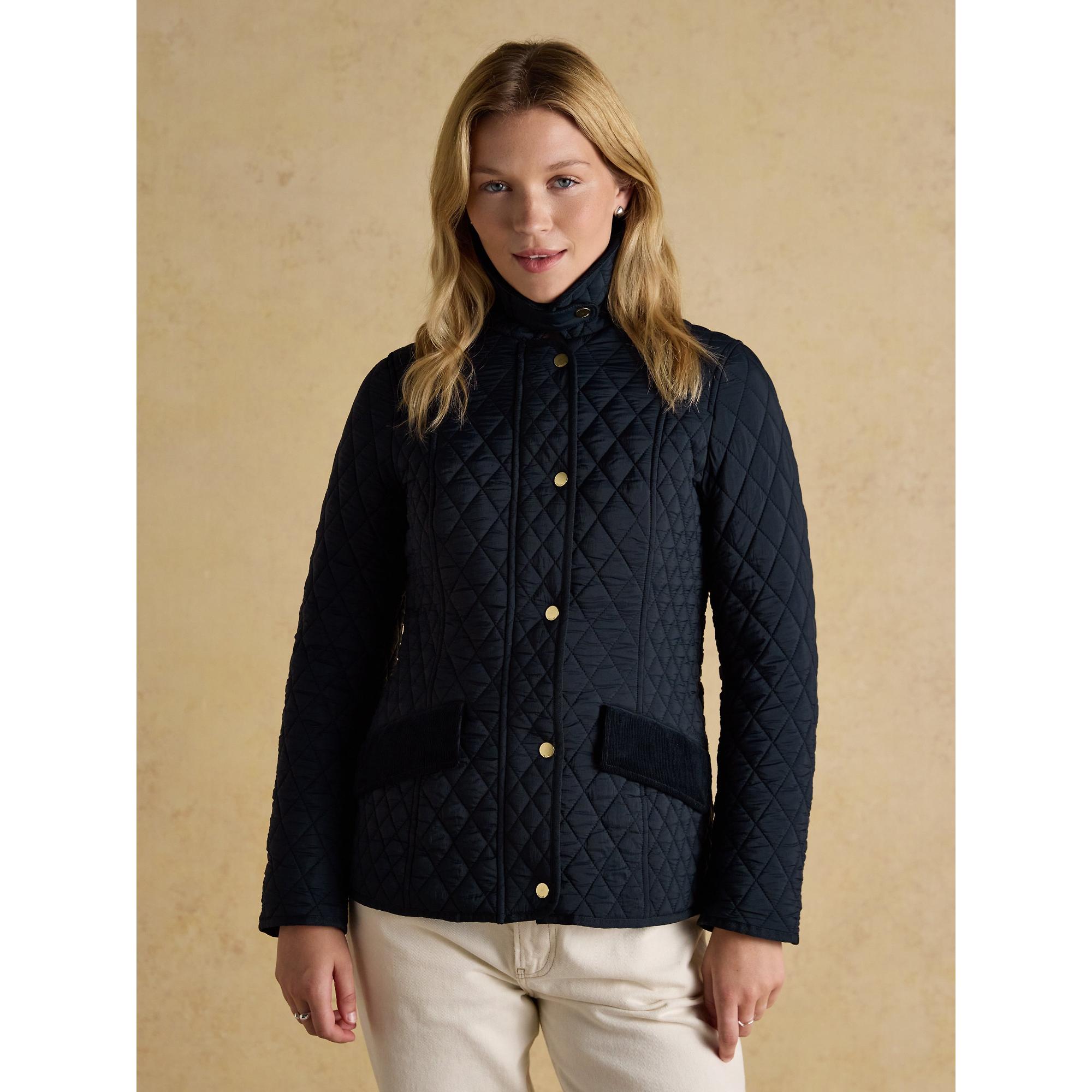 Product image 2 of 12 of Joules Women's Highclere Showerproof Diamond Quilted Jacket - Navy