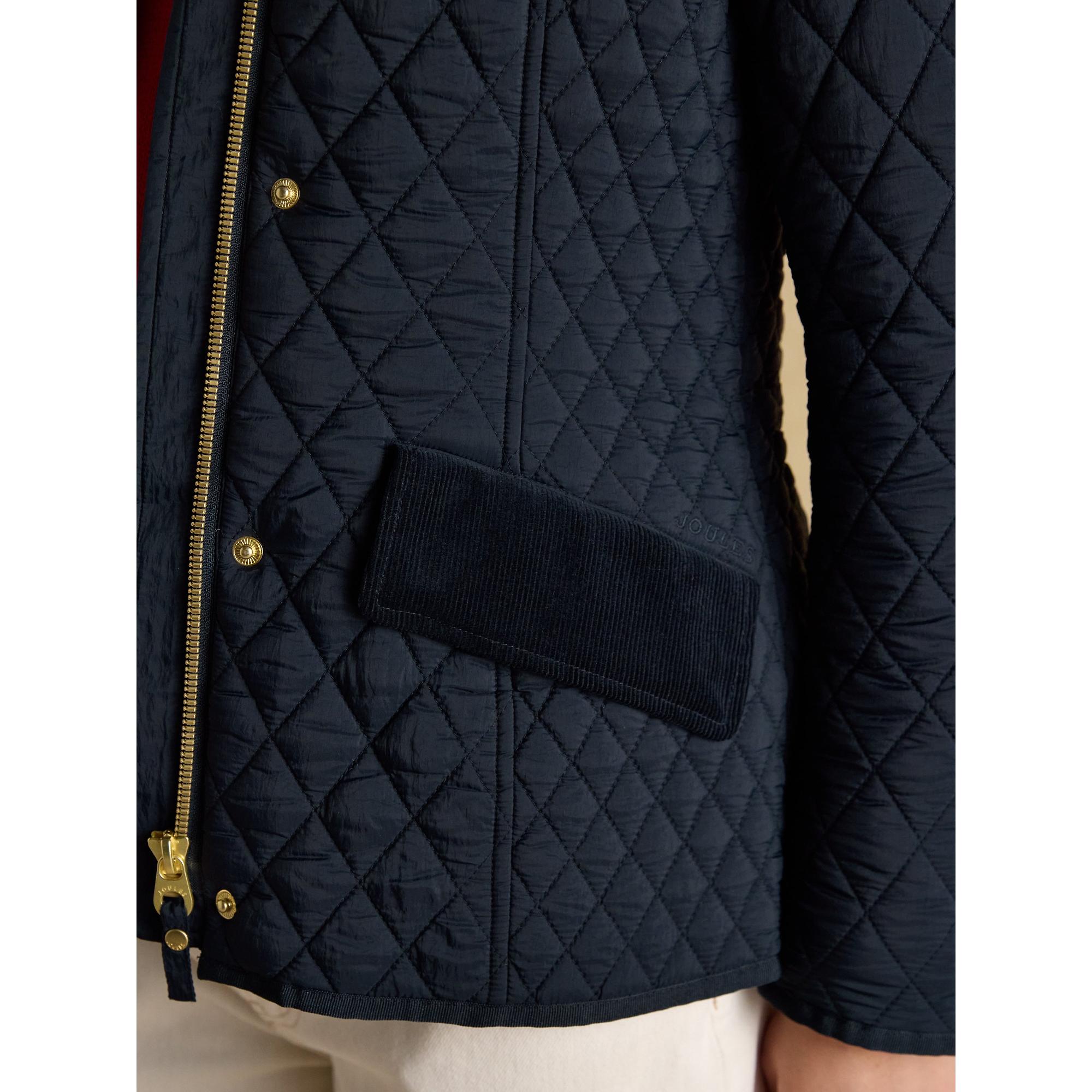 Product image 5 of 12 of Joules Women's Highclere Showerproof Diamond Quilted Jacket - Navy