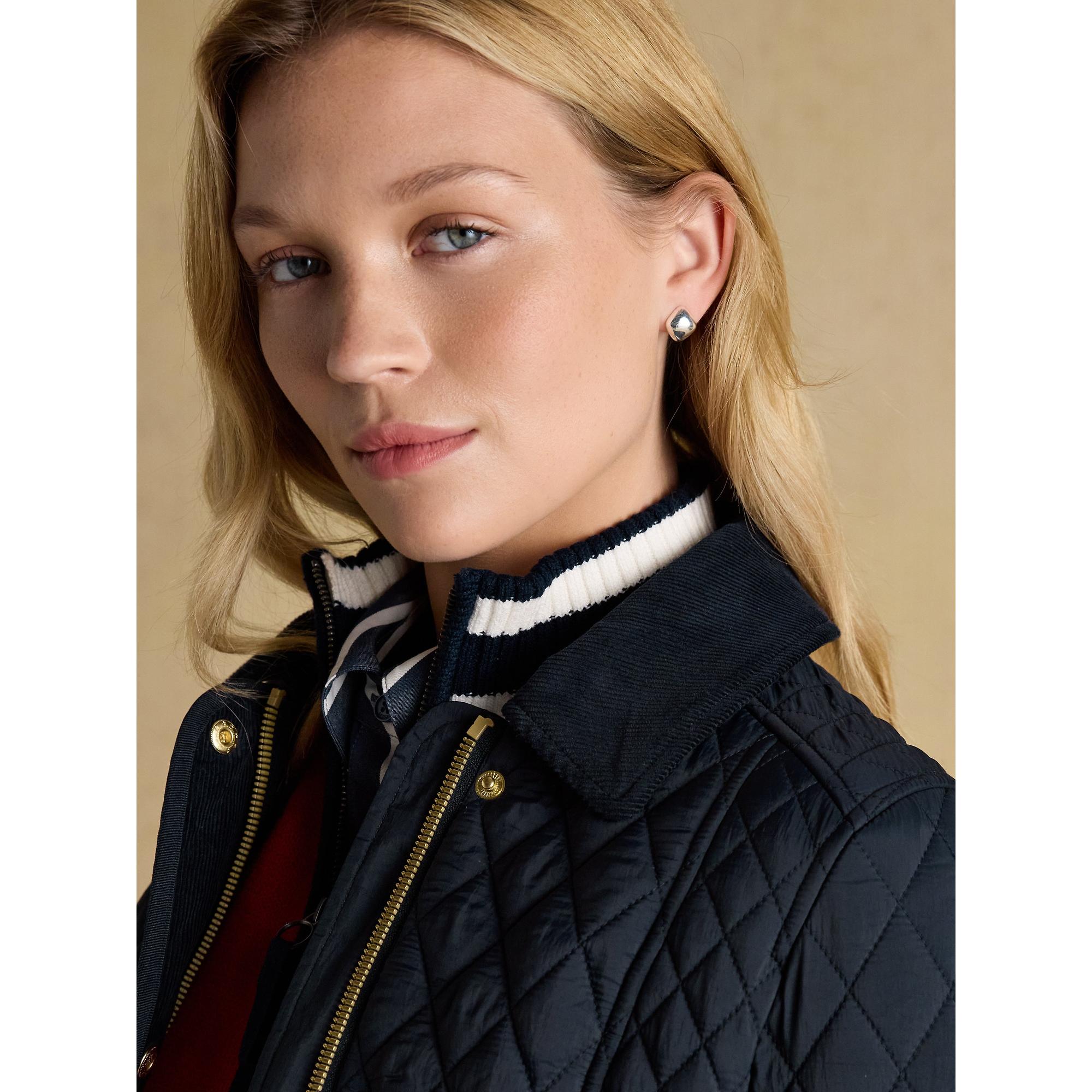 Product image 7 of 12 of Joules Women's Highclere Showerproof Diamond Quilted Jacket - Navy