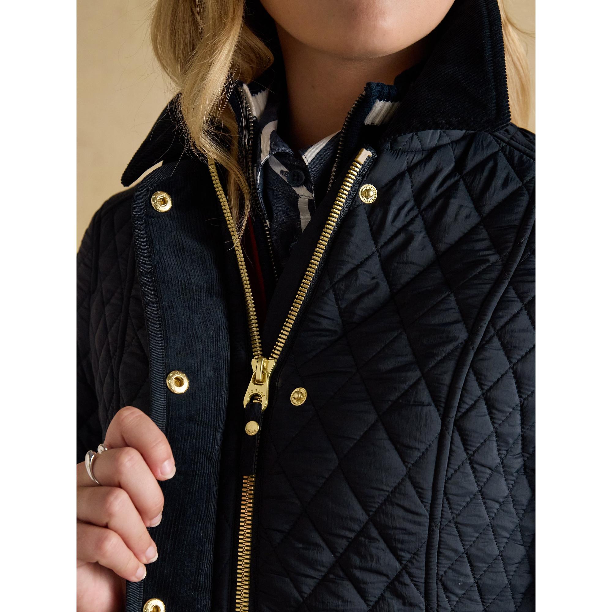Product image 9 of 12 of Joules Women's Highclere Showerproof Diamond Quilted Jacket - Navy