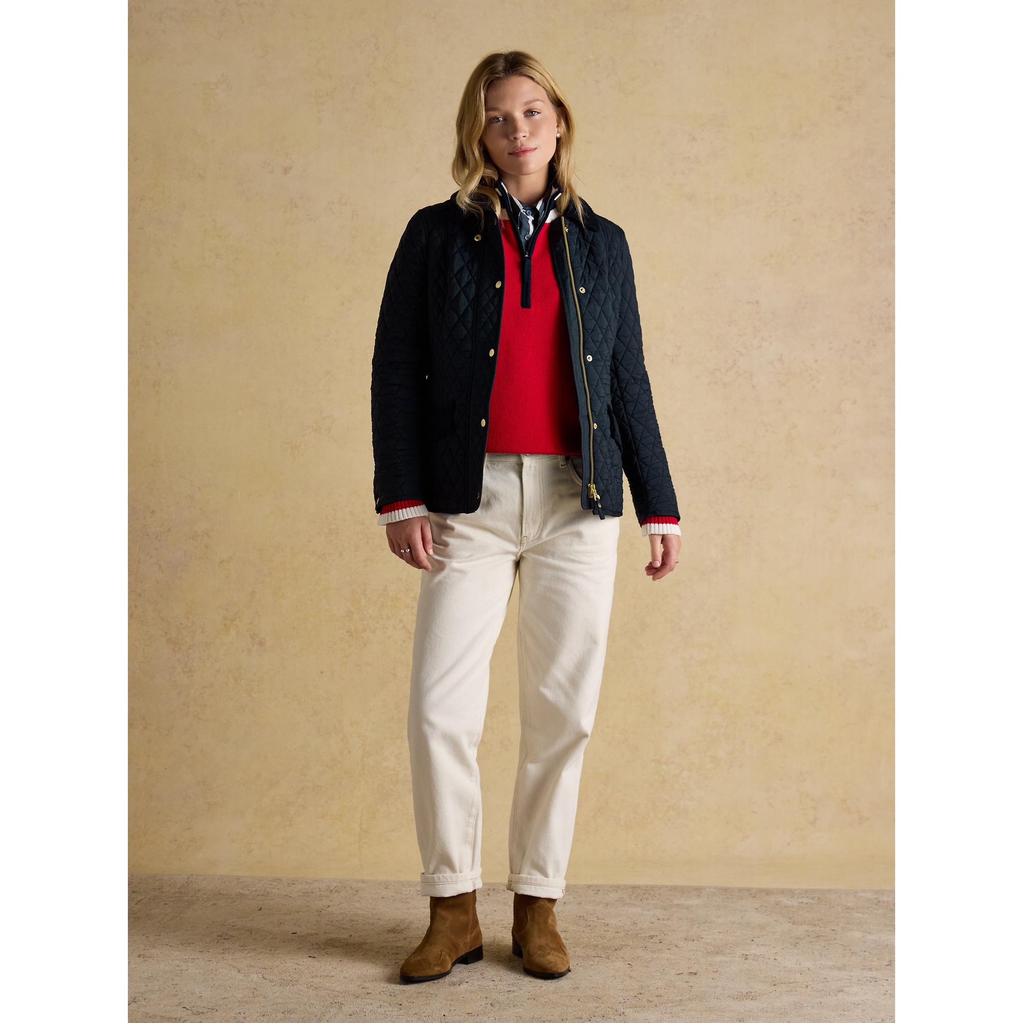 Product image 10 of 12 of Joules Women's Highclere Showerproof Diamond Quilted Jacket - Navy