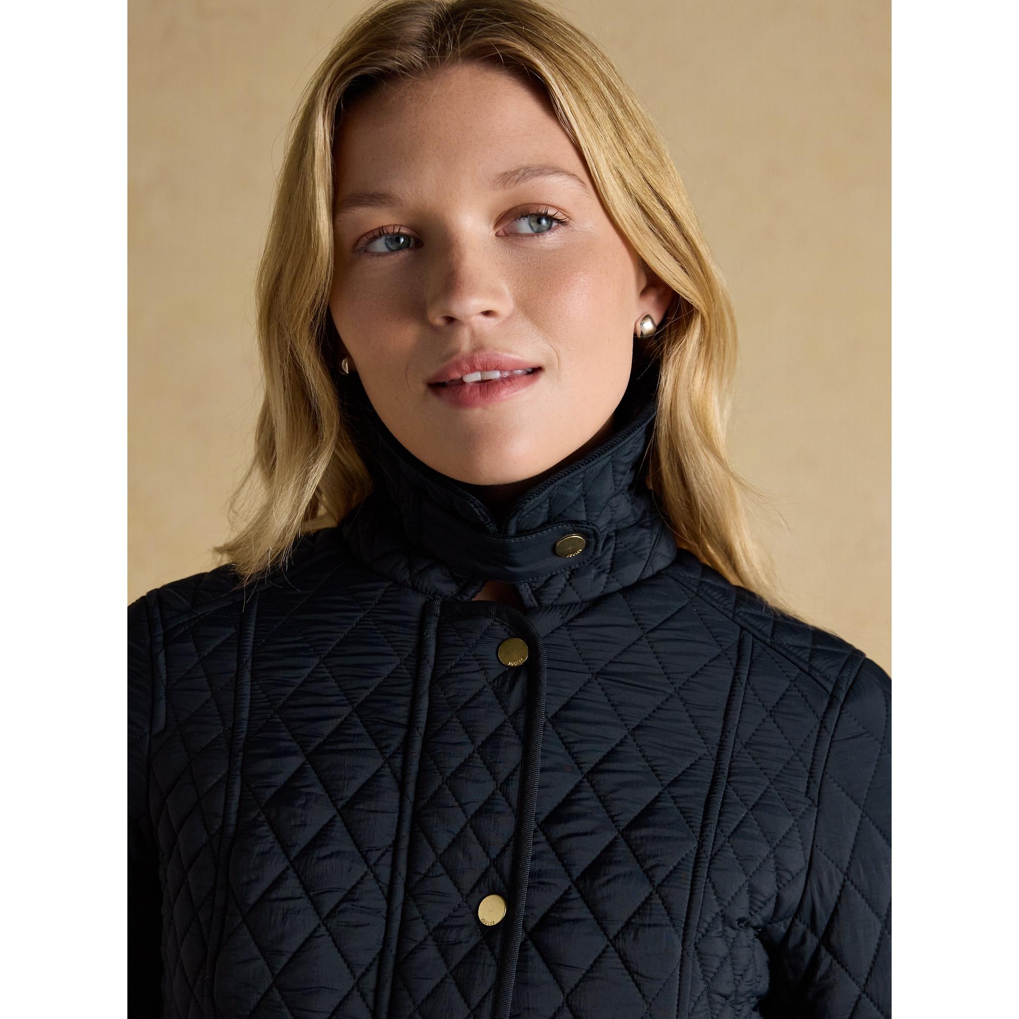 Product image 12 of 12 of Joules Women's Highclere Showerproof Diamond Quilted Jacket - Navy