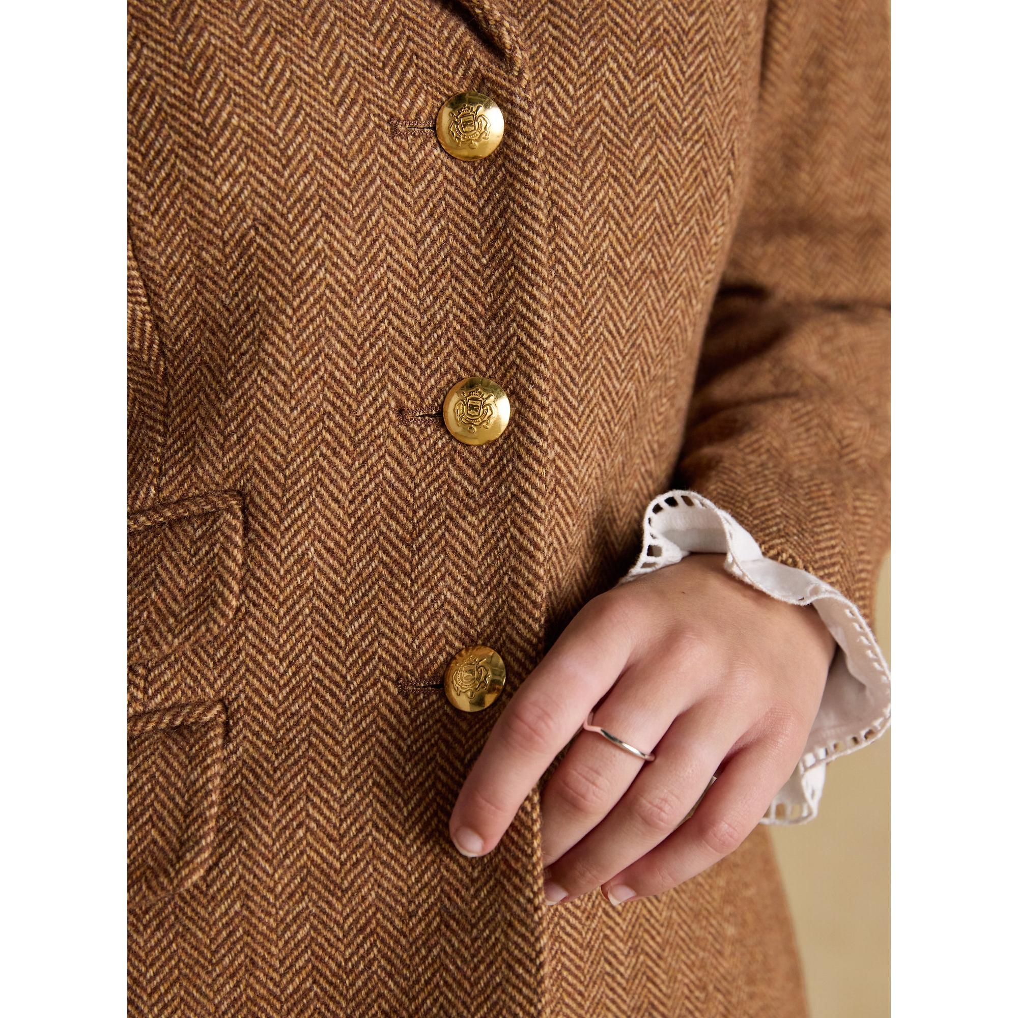 Product image 8 of 16 of Joules Women's Canterly Formal Tweed Suit Blazer - Brown Herringbone