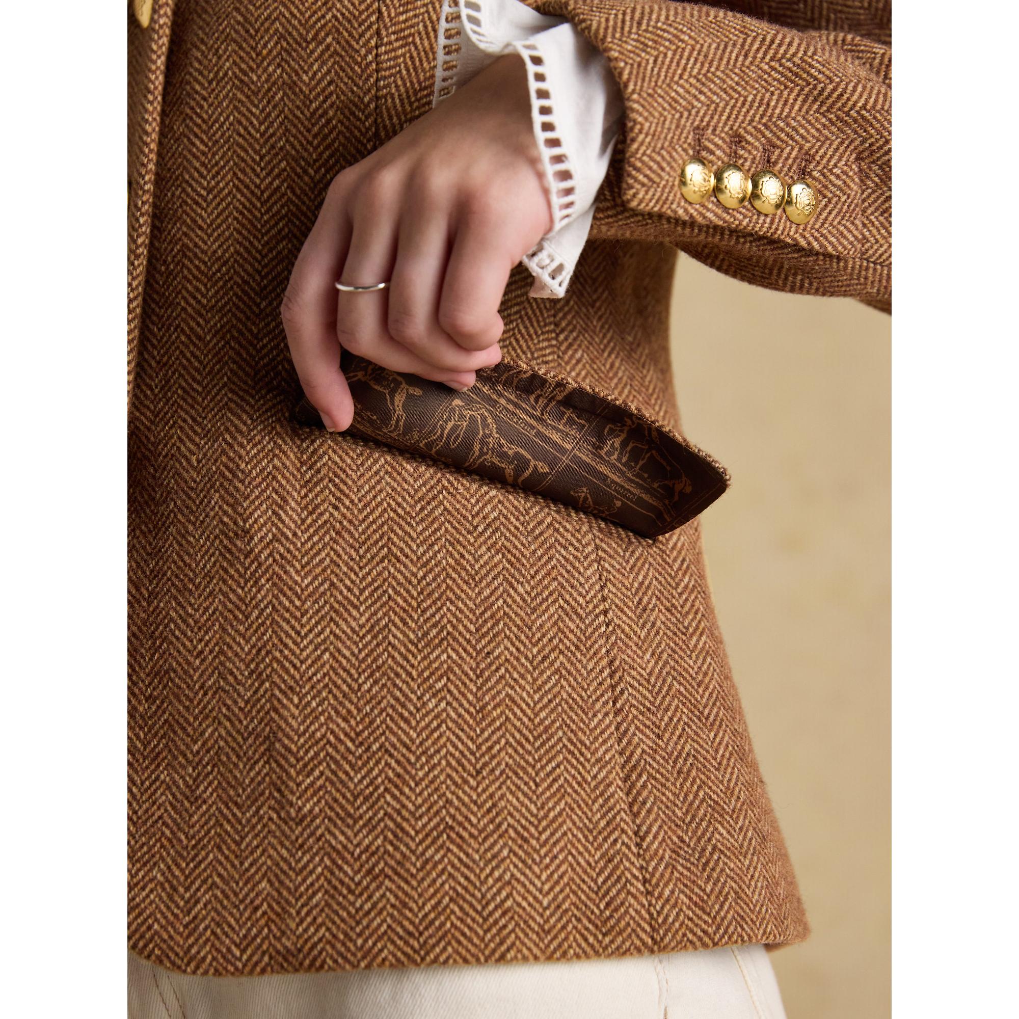 Product image 10 of 16 of Joules Women's Canterly Formal Tweed Suit Blazer - Brown Herringbone