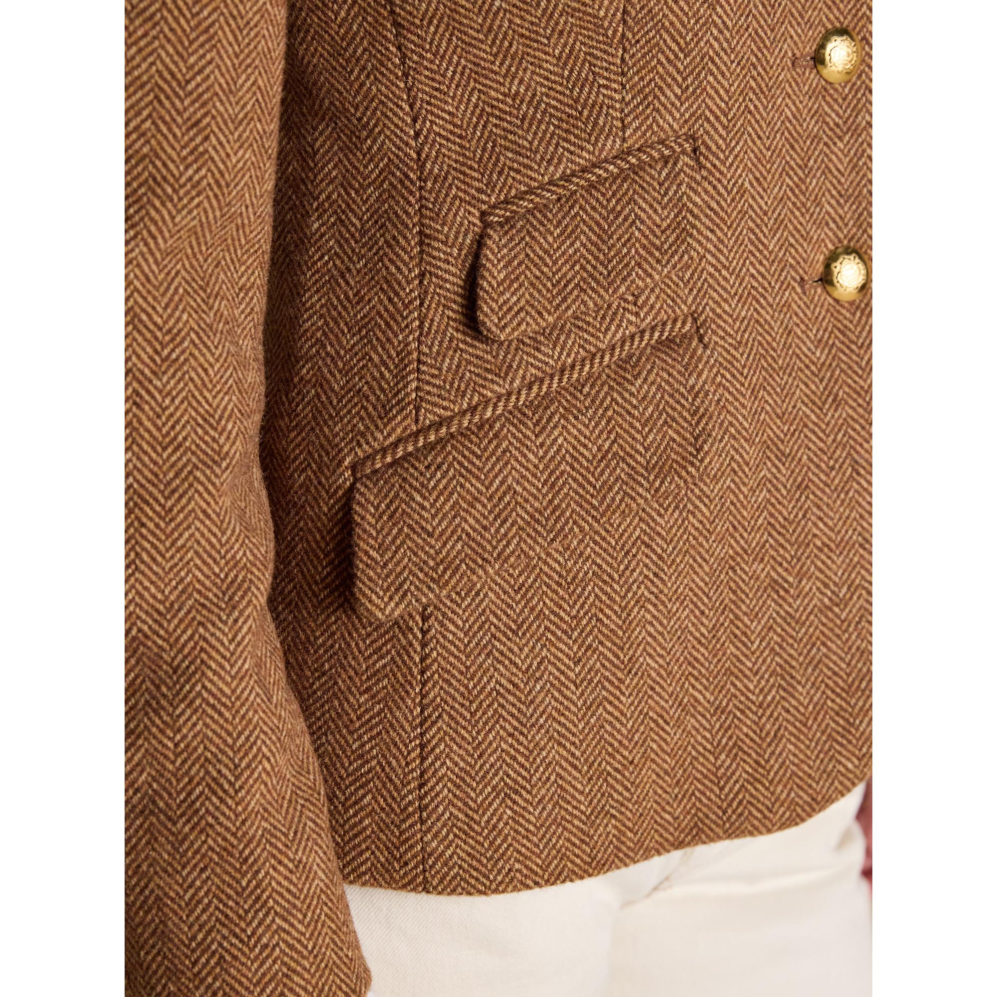 Product image 12 of 16 of Joules Women's Canterly Formal Tweed Suit Blazer - Brown Herringbone
