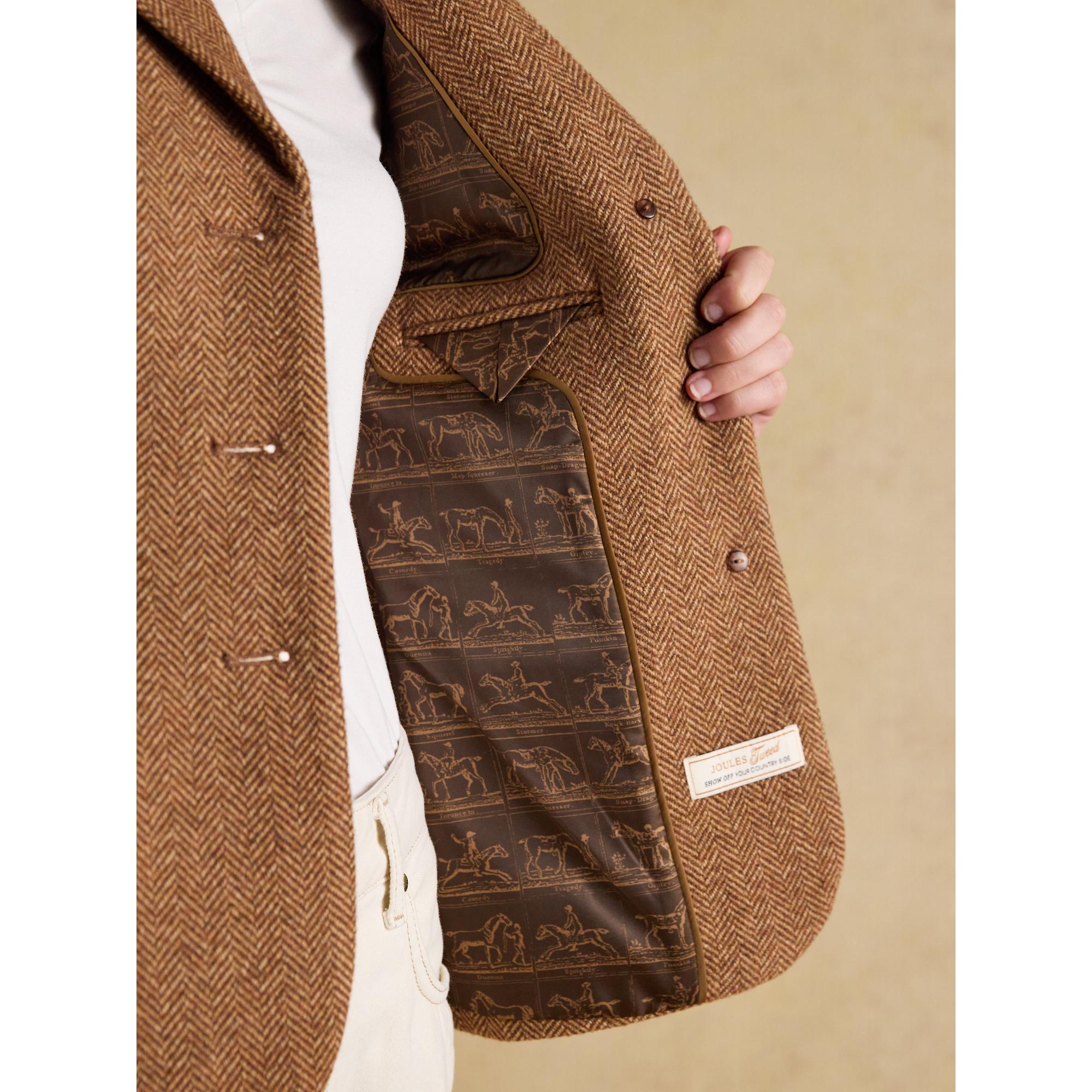 Product image 15 of 16 of Joules Women's Canterly Formal Tweed Suit Blazer - Brown Herringbone