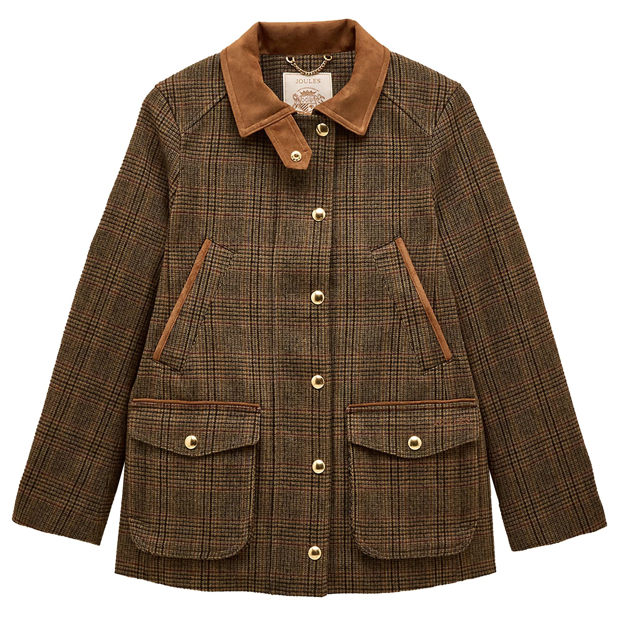 Product image 1 of 15 of Joules Women's Contemporary Fieldcoat Tweed Jacket - Brown Check