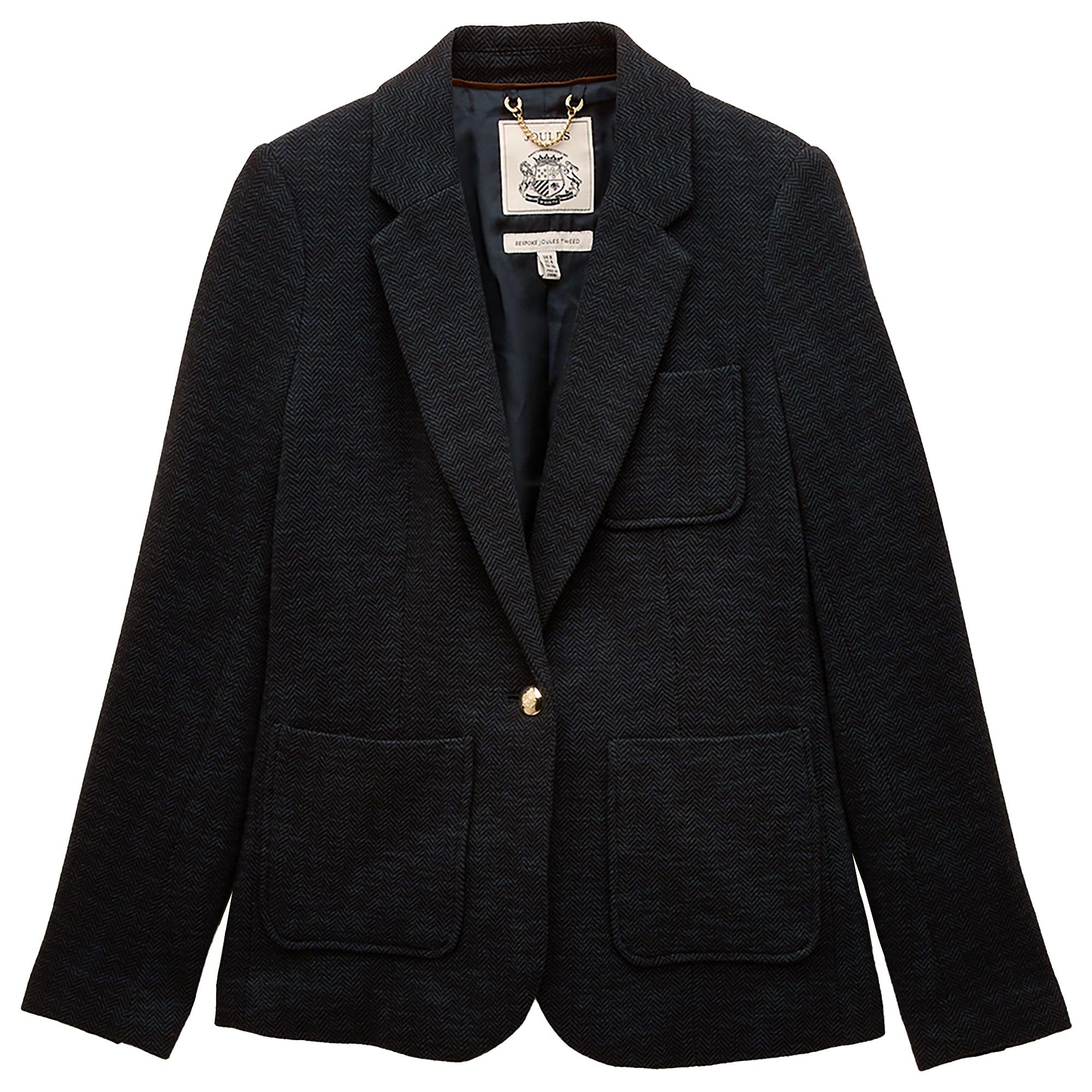 Product image 1 of 11 of Joules Women's Albury Herringbone Jersey Tweed Blazer - Navy