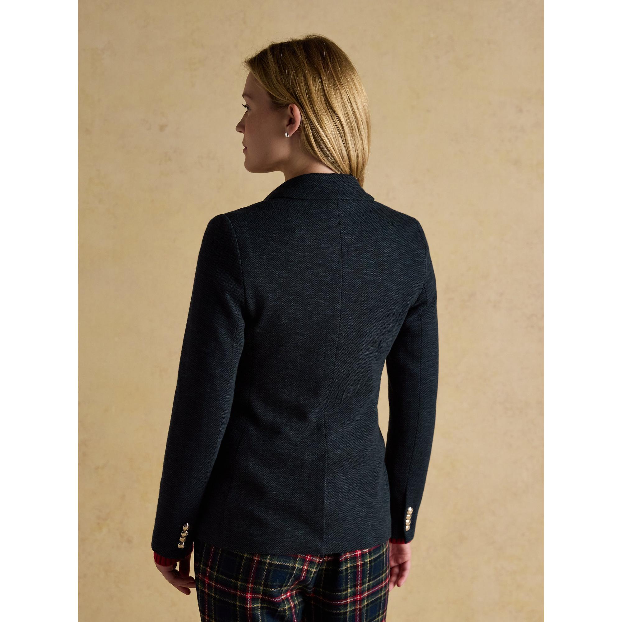Product image 3 of 11 of Joules Women's Albury Herringbone Jersey Tweed Blazer - Navy