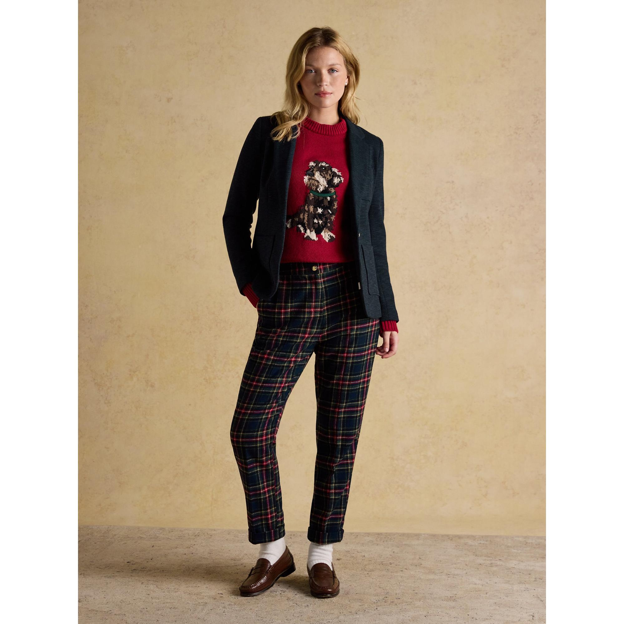 Product image 7 of 11 of Joules Women's Albury Herringbone Jersey Tweed Blazer - Navy