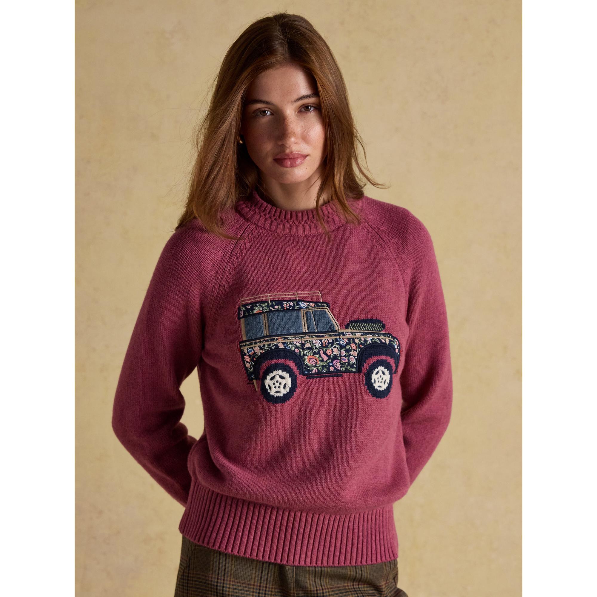 Product image 2 of 9 of Joules Women's Rutland 4x4 Knitted Intarsia Jumper - Pink
