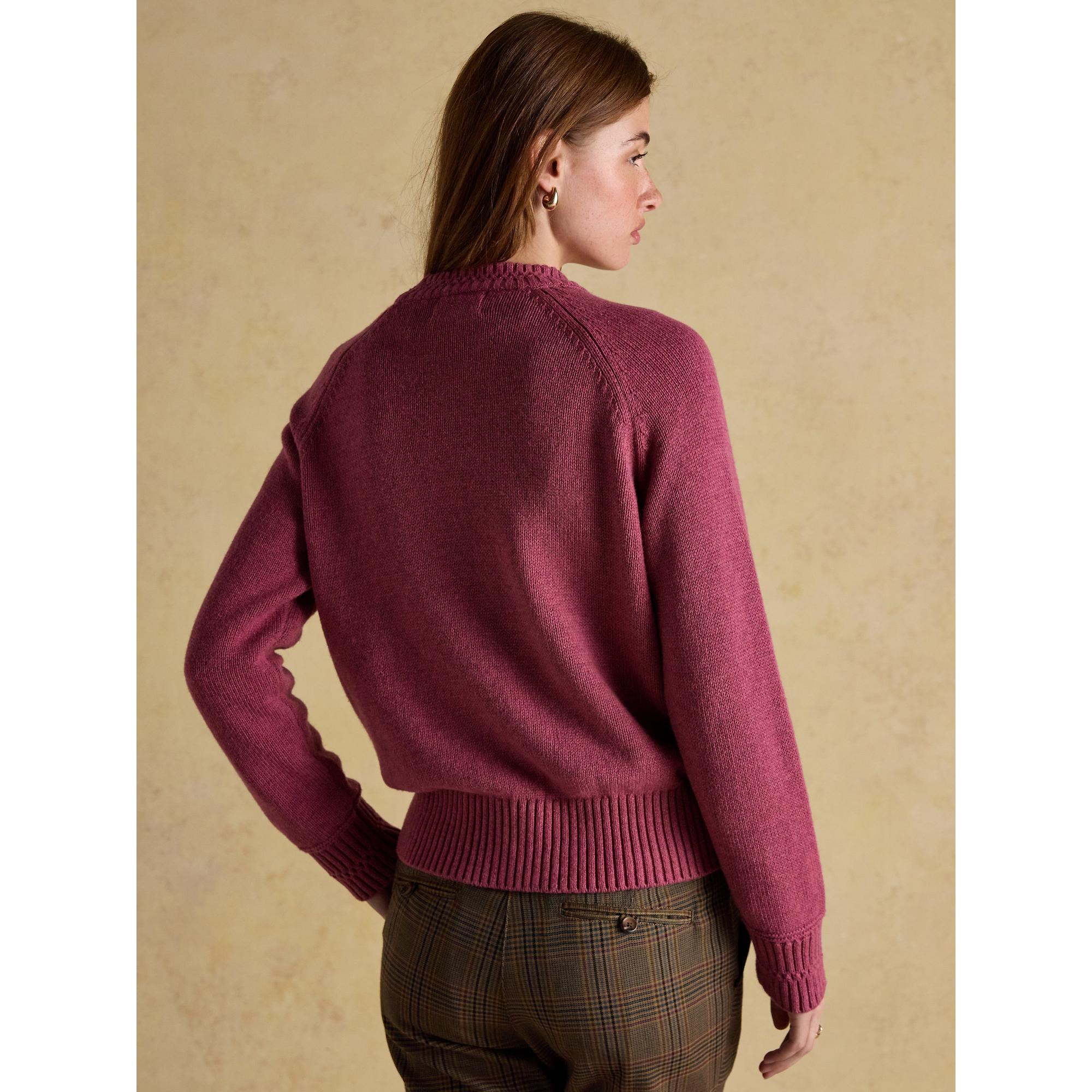 Product image 3 of 9 of Joules Women's Rutland 4x4 Knitted Intarsia Jumper - Pink
