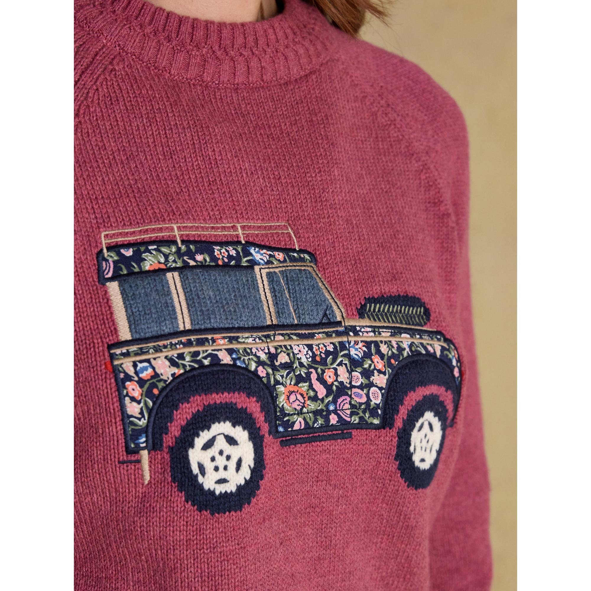 Product image 4 of 9 of Joules Women's Rutland 4x4 Knitted Intarsia Jumper - Pink