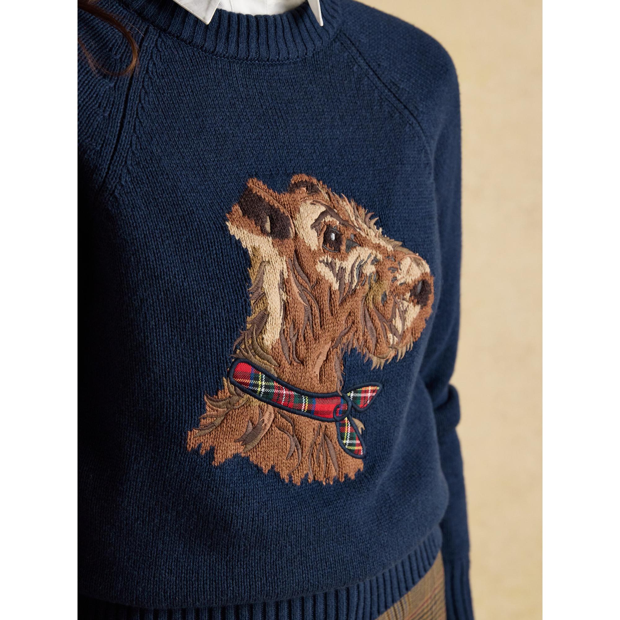 Product image 4 of 9 of Joules Women's Monty Dog Knitted Intarsia Jumper - Navy