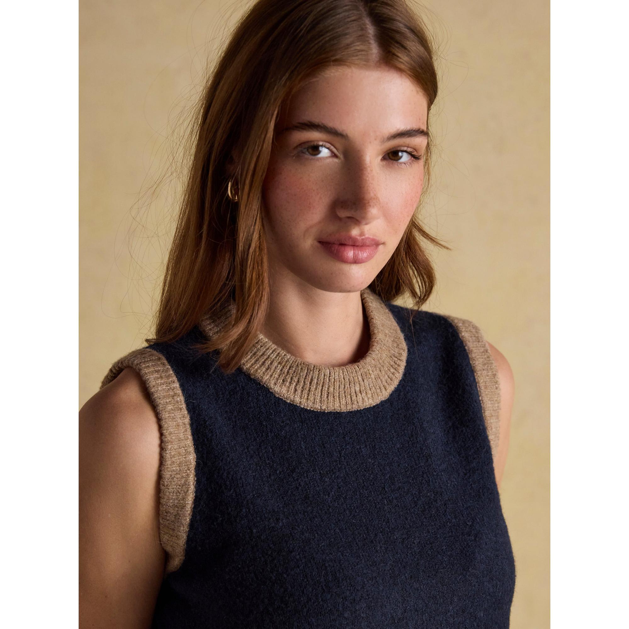 Product image 4 of 11 of Joules Women's Holly Knitted Vest - Navy & Camel