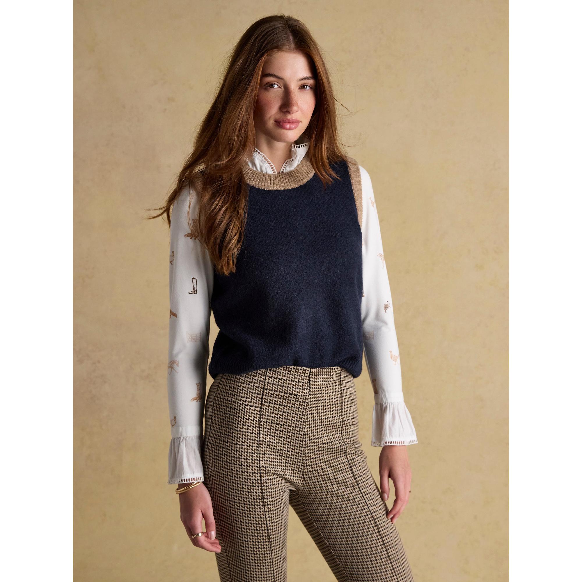 Product image 8 of 11 of Joules Women's Holly Knitted Vest - Navy & Camel