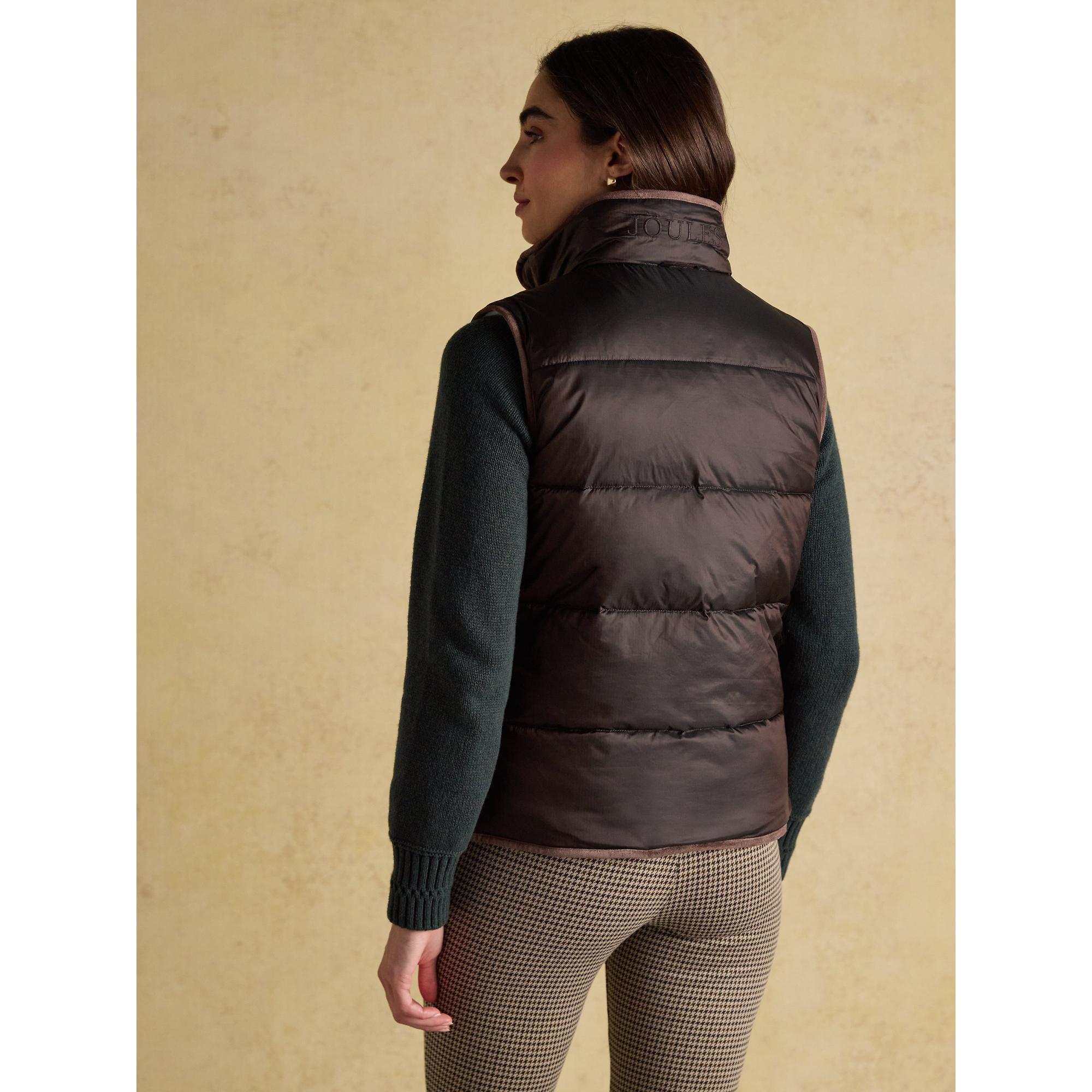Product image 5 of 10 of Joules Women's Reversible Faux Fur Padded Gilet - Brown/Cream