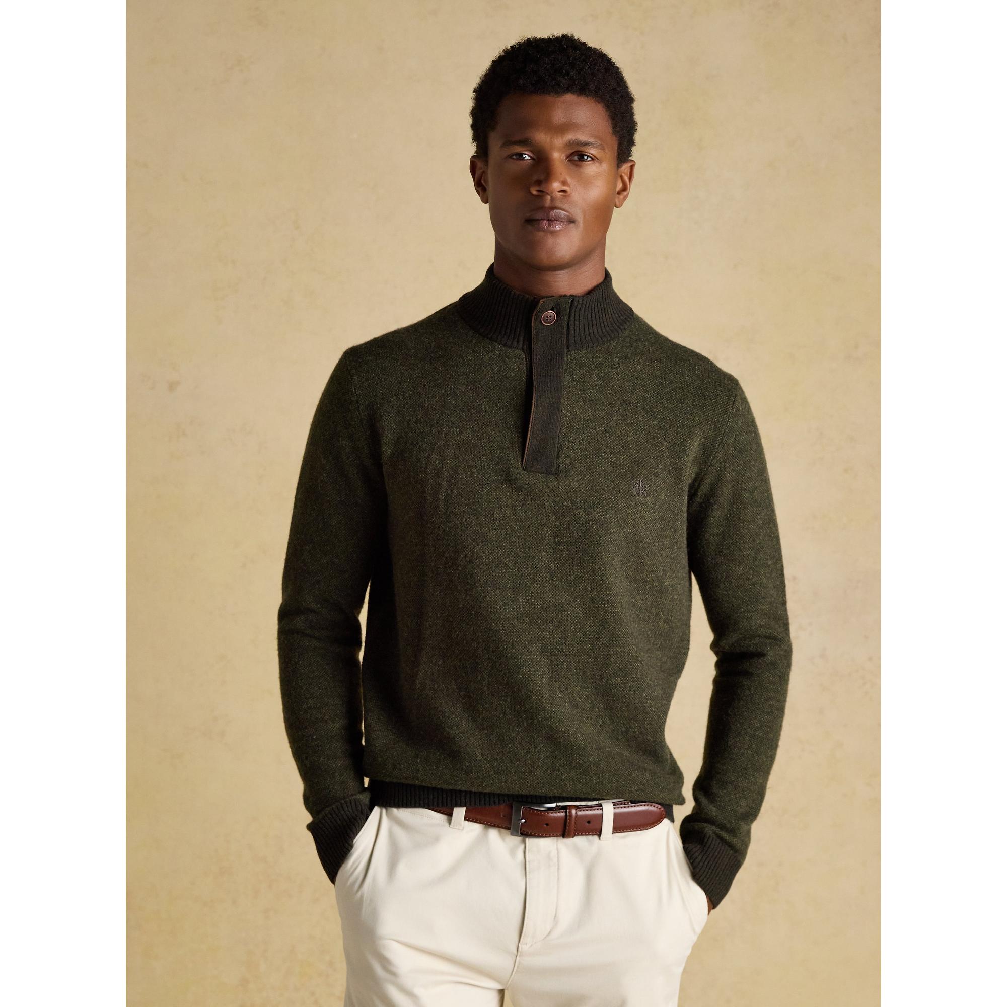 Product image 2 of 11 of Joules Men's Highland Quarter Zip Knit Jumper - Dark Green