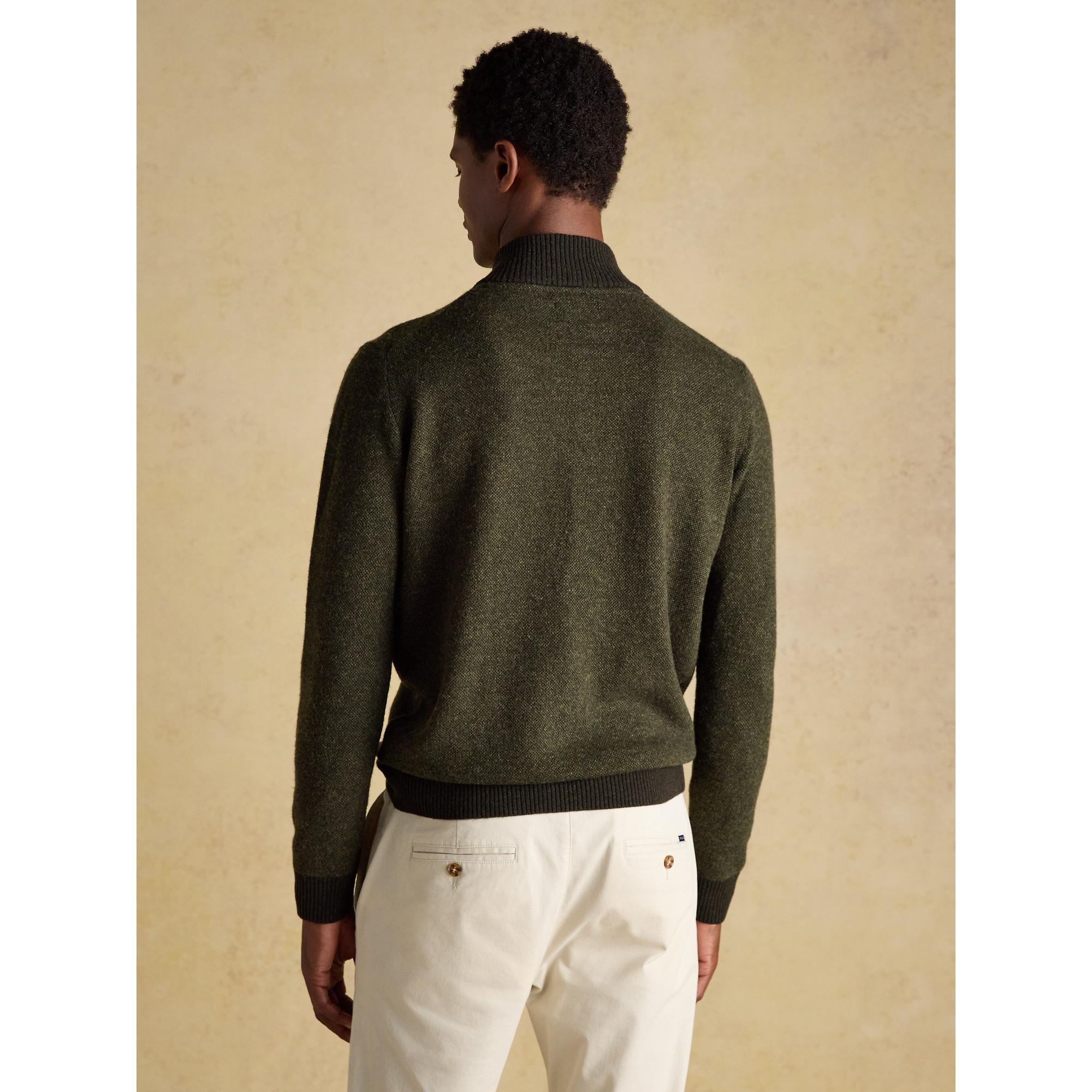 Product image 3 of 11 of Joules Men's Highland Quarter Zip Knit Jumper - Dark Green