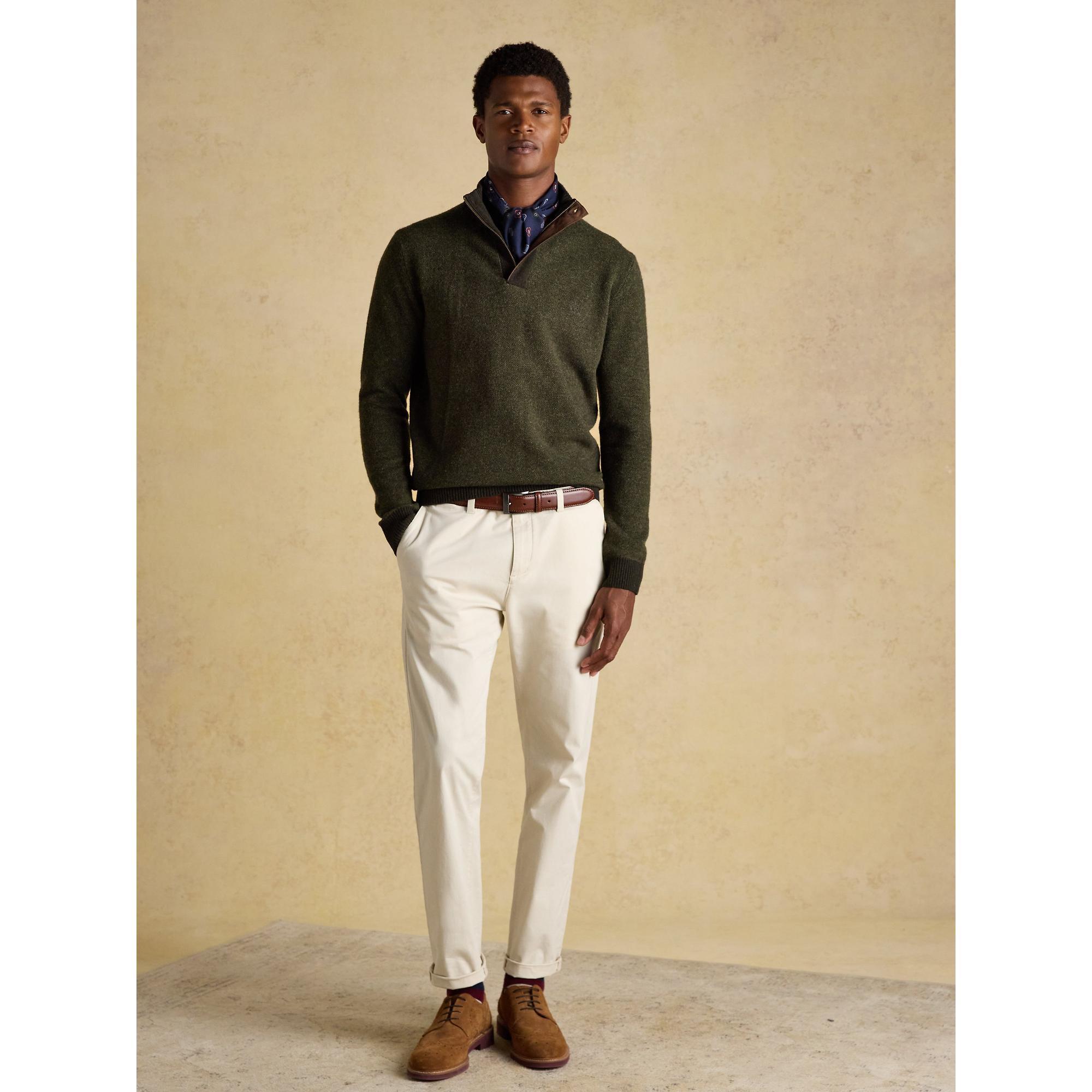 Product image 4 of 11 of Joules Men's Highland Quarter Zip Knit Jumper - Dark Green