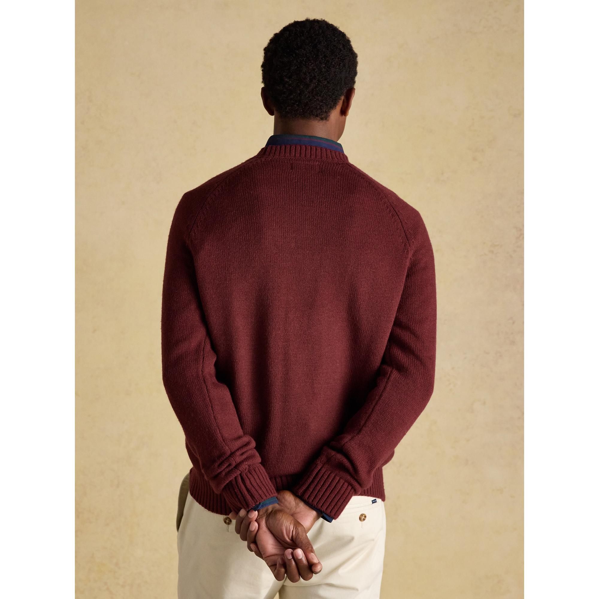 Product image 3 of 8 of Joules Men's 4x4 Intarsia Crew Neck Jumper - Burgundy Red