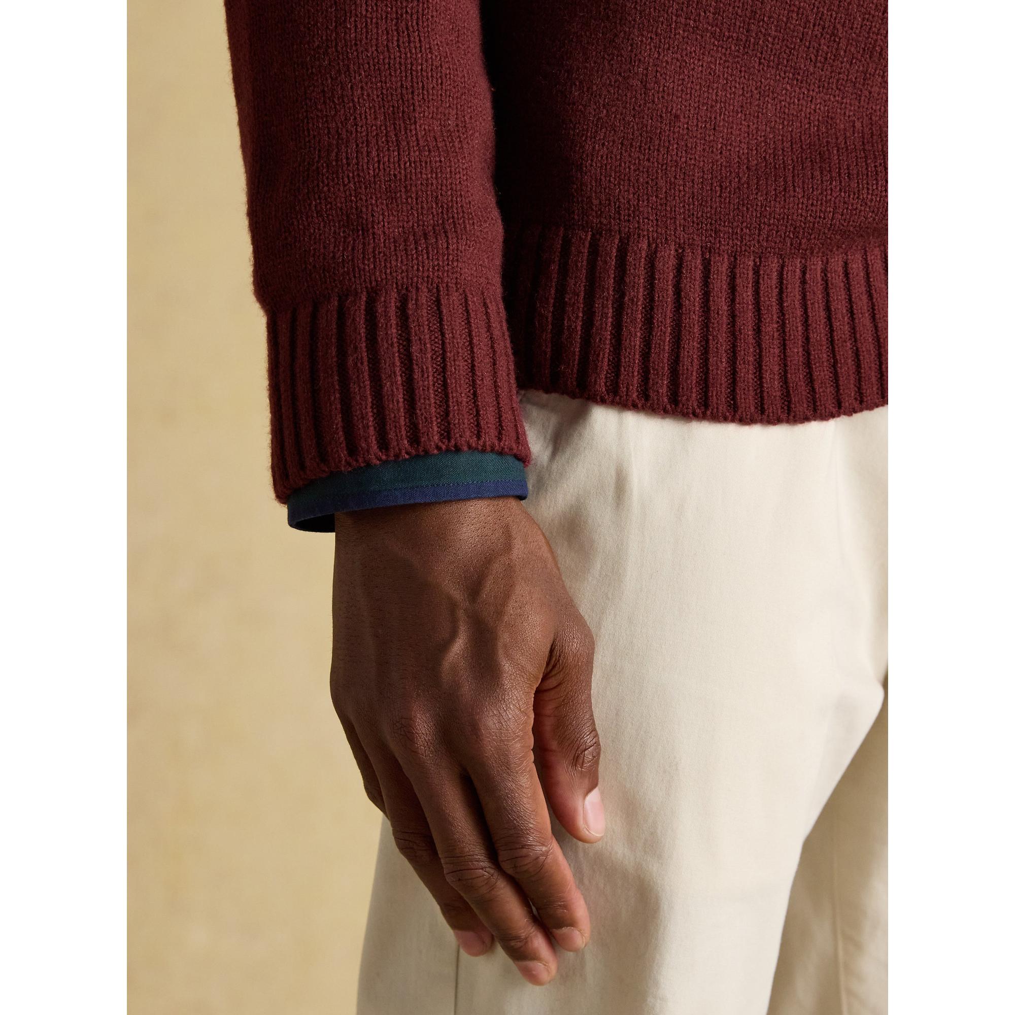 Product image 6 of 8 of Joules Men's 4x4 Intarsia Crew Neck Jumper - Burgundy Red