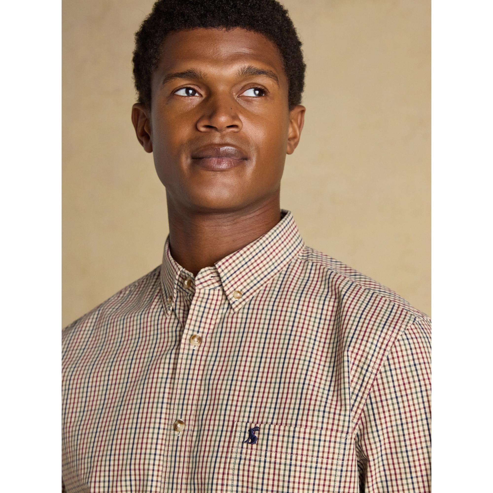 Product image 5 of 10 of Joules Men's Classic Fit Cotton Poplin Check Shirt - Brown