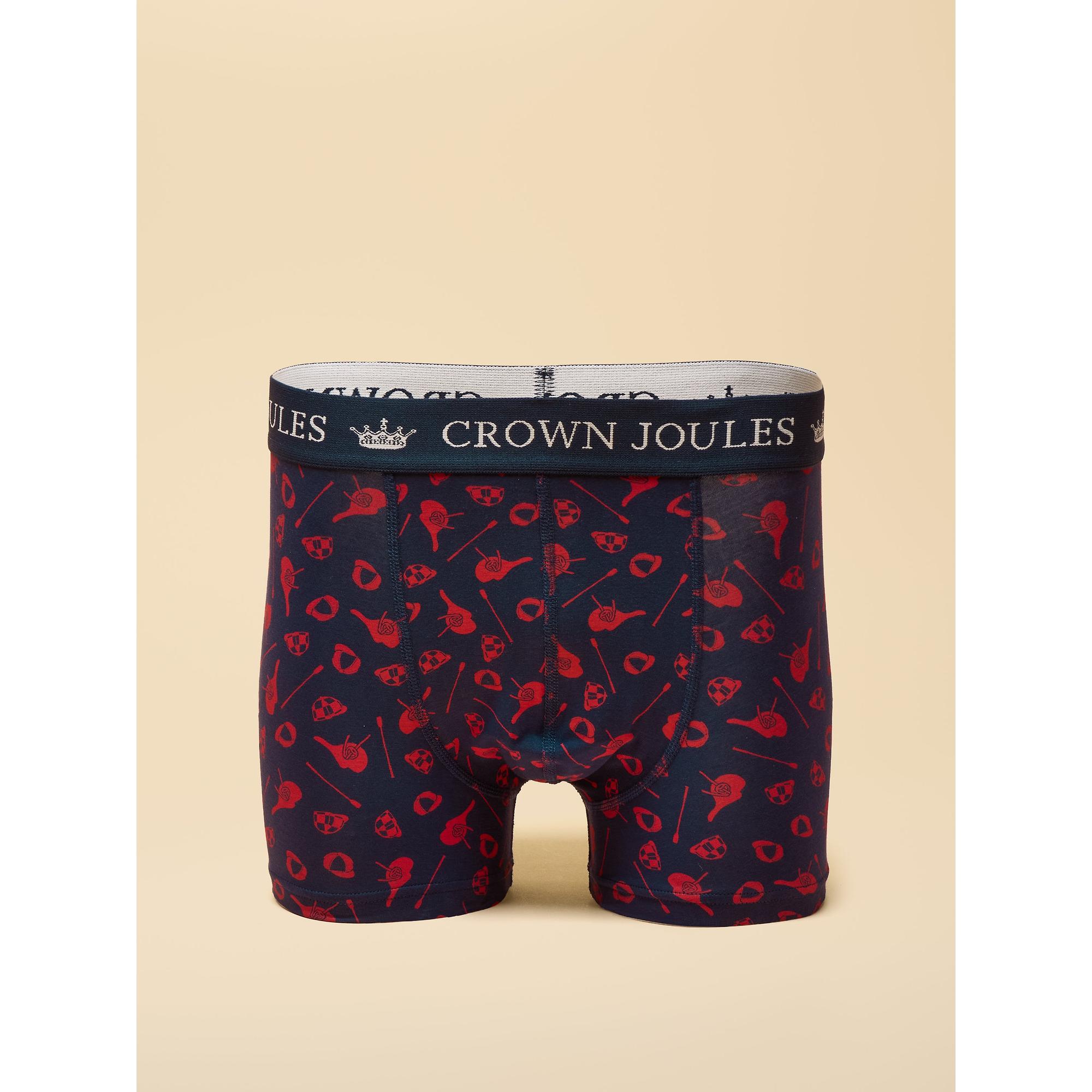 Product image 2 of 3 of Joules Men's Crown Joules Boxer Briefs 2 Pack - Grey/Navy