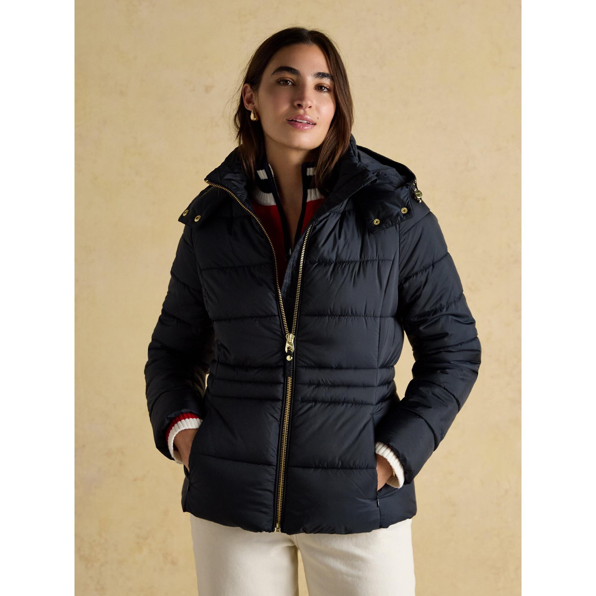 Product image 2 of 11 of Joules Women's Hadlow Short Showerproof Padded Coat - Navy