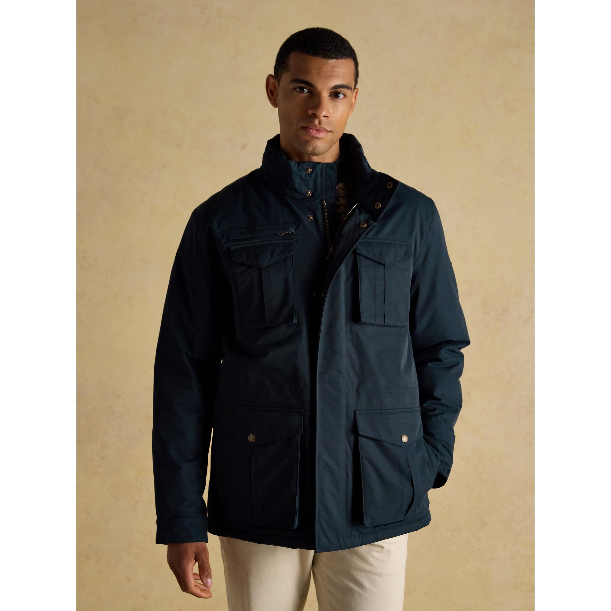 Product image 2 of 12 of Joules Men's Beckett Waterproof Field Coat With Packable Hood - Navy