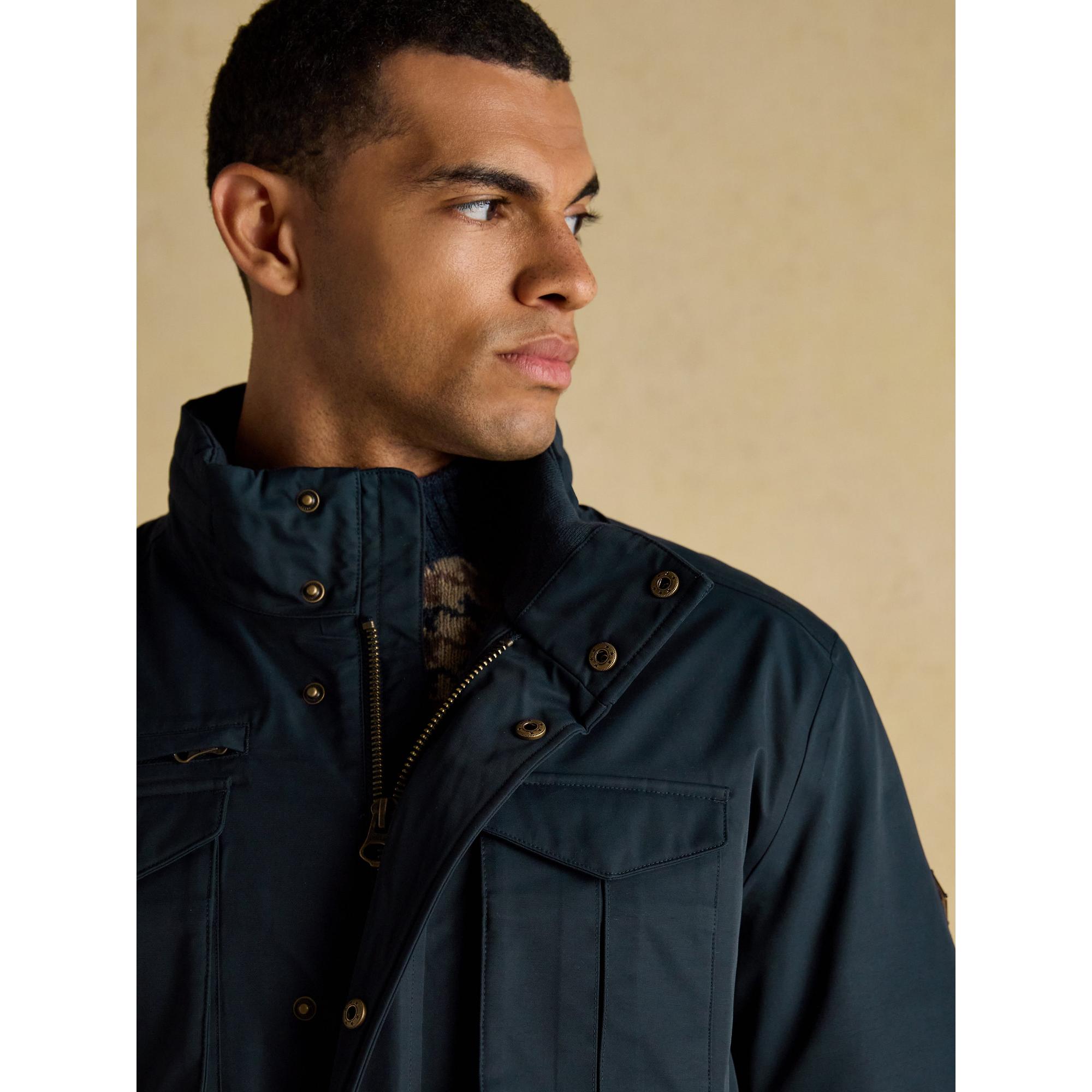 Product image 7 of 12 of Joules Men's Beckett Waterproof Field Coat With Packable Hood - Navy
