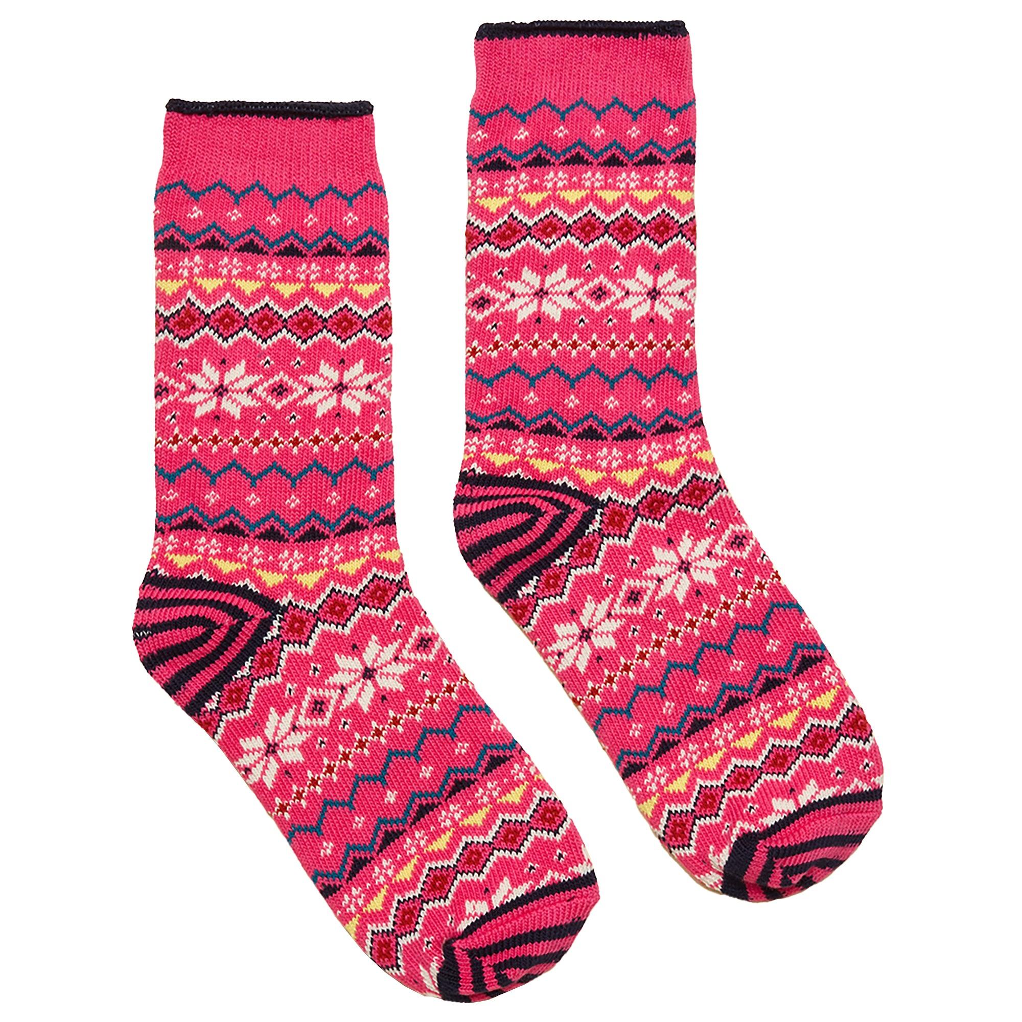 Product image 1 of 3 of Joules Women's Lucille Fairisle Socks UK 4-8 - Pink