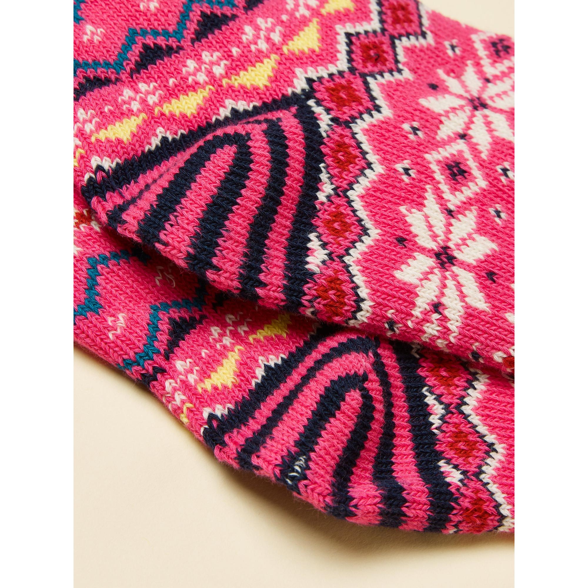 Product image 3 of 3 of Joules Women's Lucille Fairisle Socks UK 4-8 - Pink