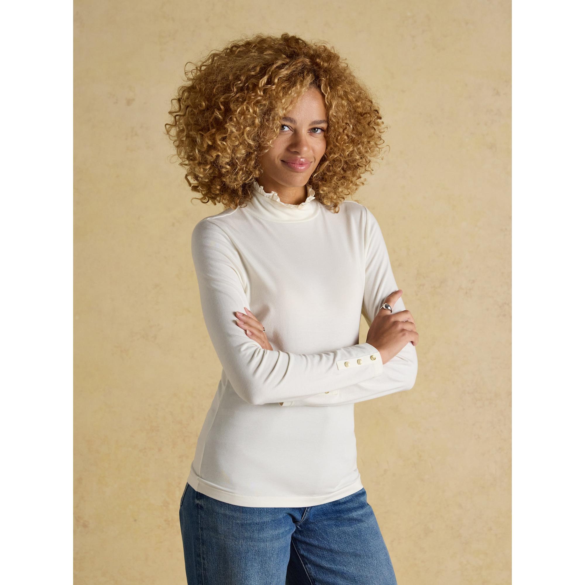 Product image 2 of 6 of Joules Women's Amy Cream High Neck Jersey Top - Cream