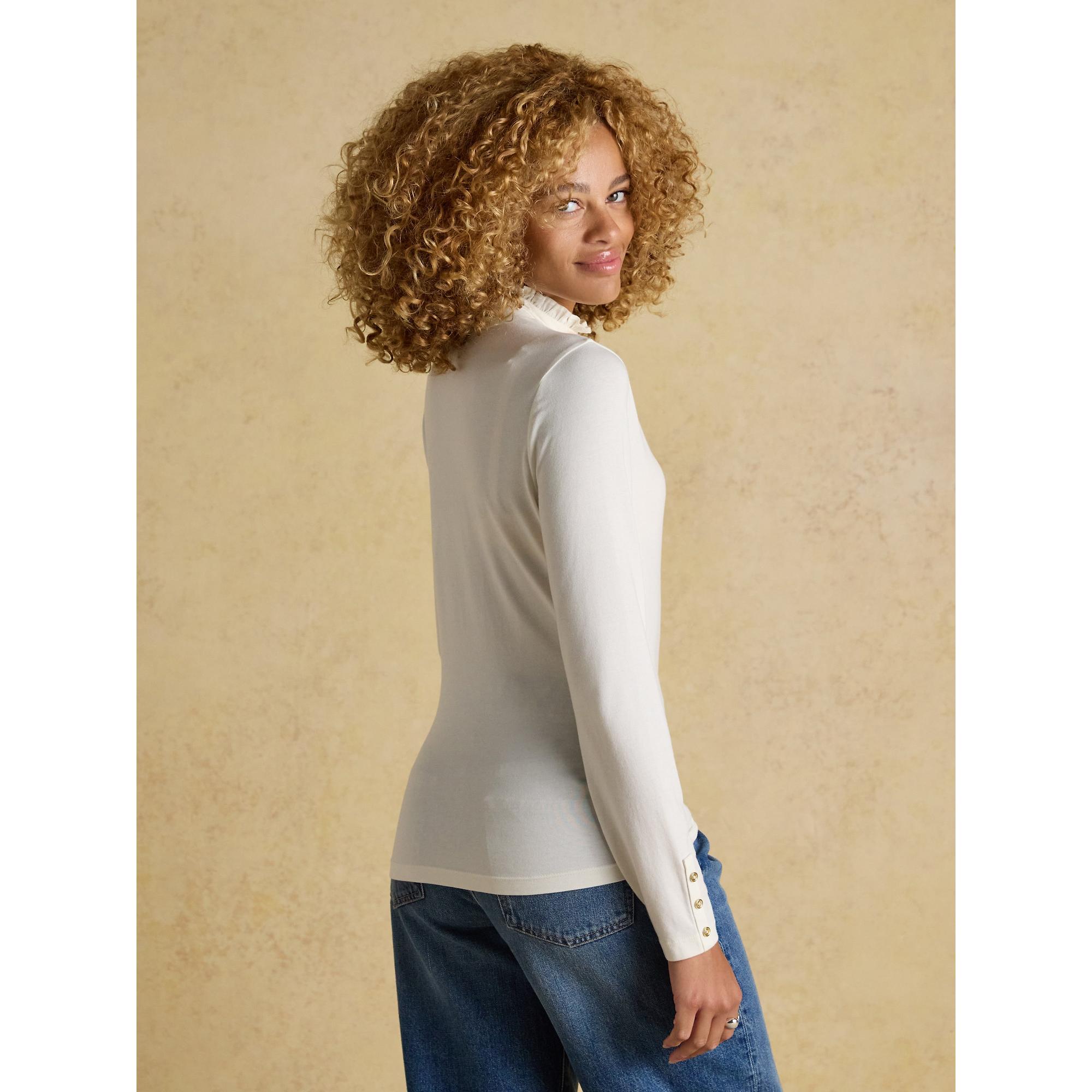 Product image 5 of 6 of Joules Women's Amy Cream High Neck Jersey Top - Cream