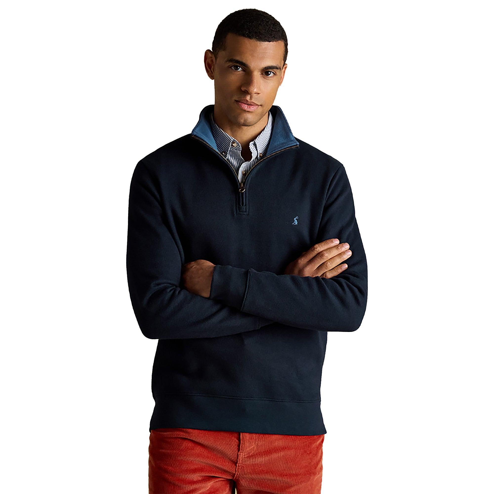 Product image 1 of 7 of Joules Men's Alistair French Ribbed Knit Quarter Zip Sweatshirt - Navy