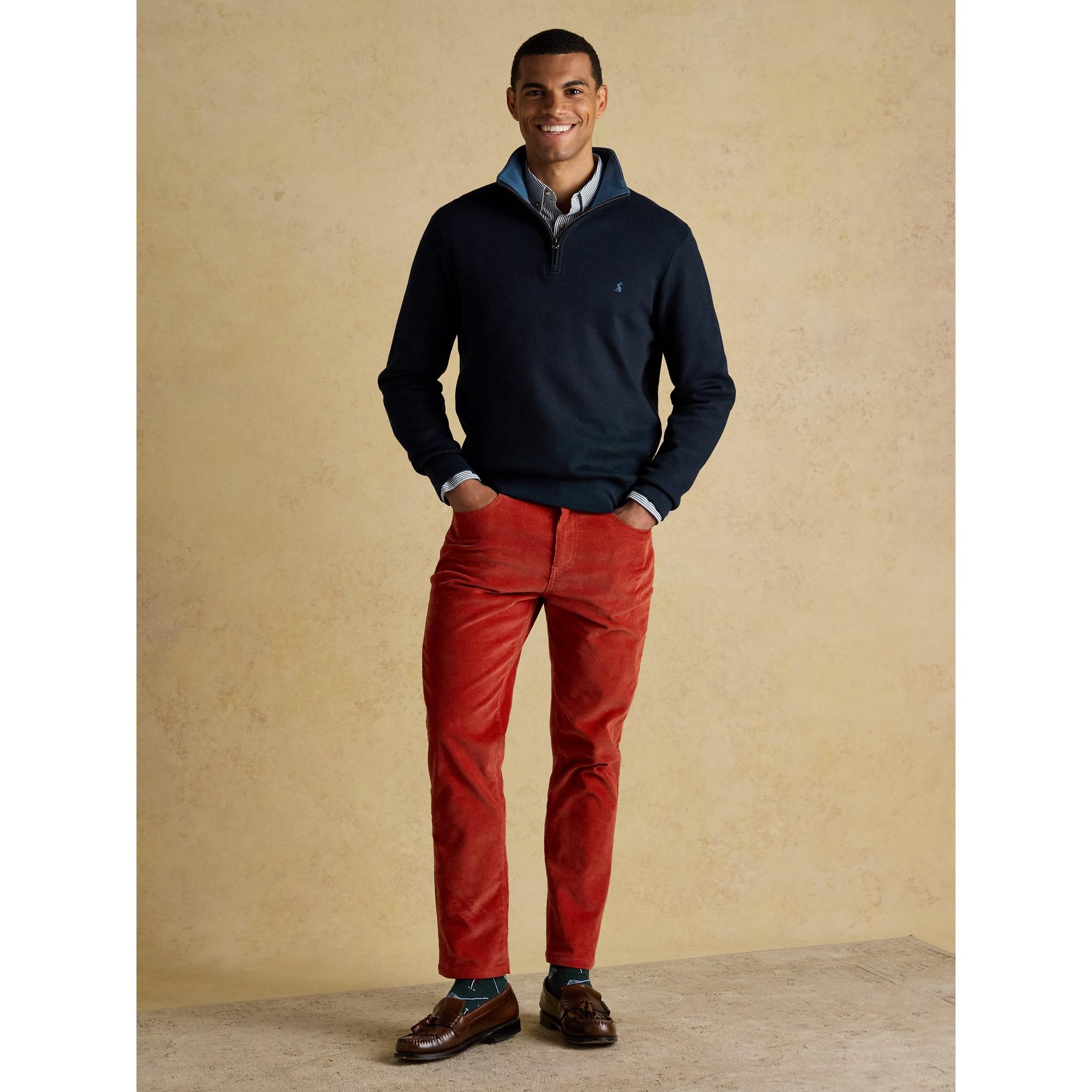 Product image 3 of 7 of Joules Men's Alistair French Ribbed Knit Quarter Zip Sweatshirt - Navy