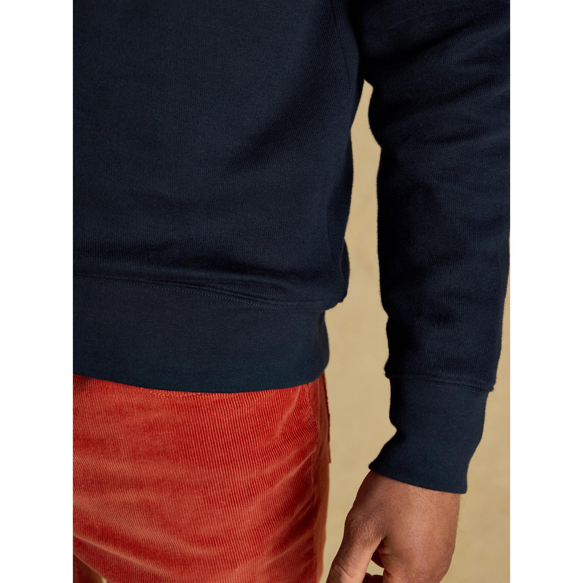 Product image 6 of 7 of Joules Men's Alistair French Ribbed Knit Quarter Zip Sweatshirt - Navy